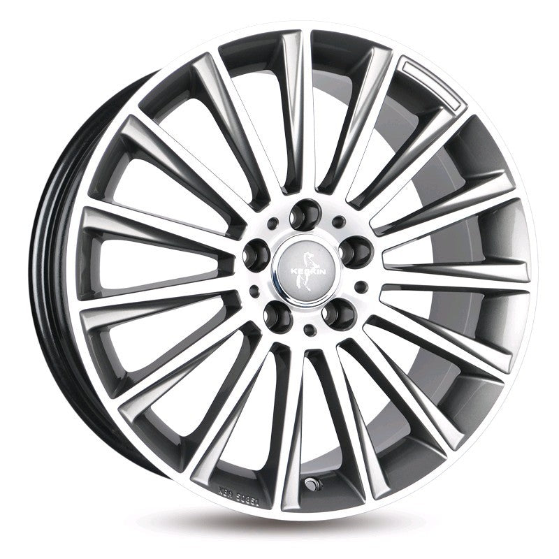 Keskin KT18 Alufælge 17" 5x120 ET35 – Poleret/grafit (sæt á 4)