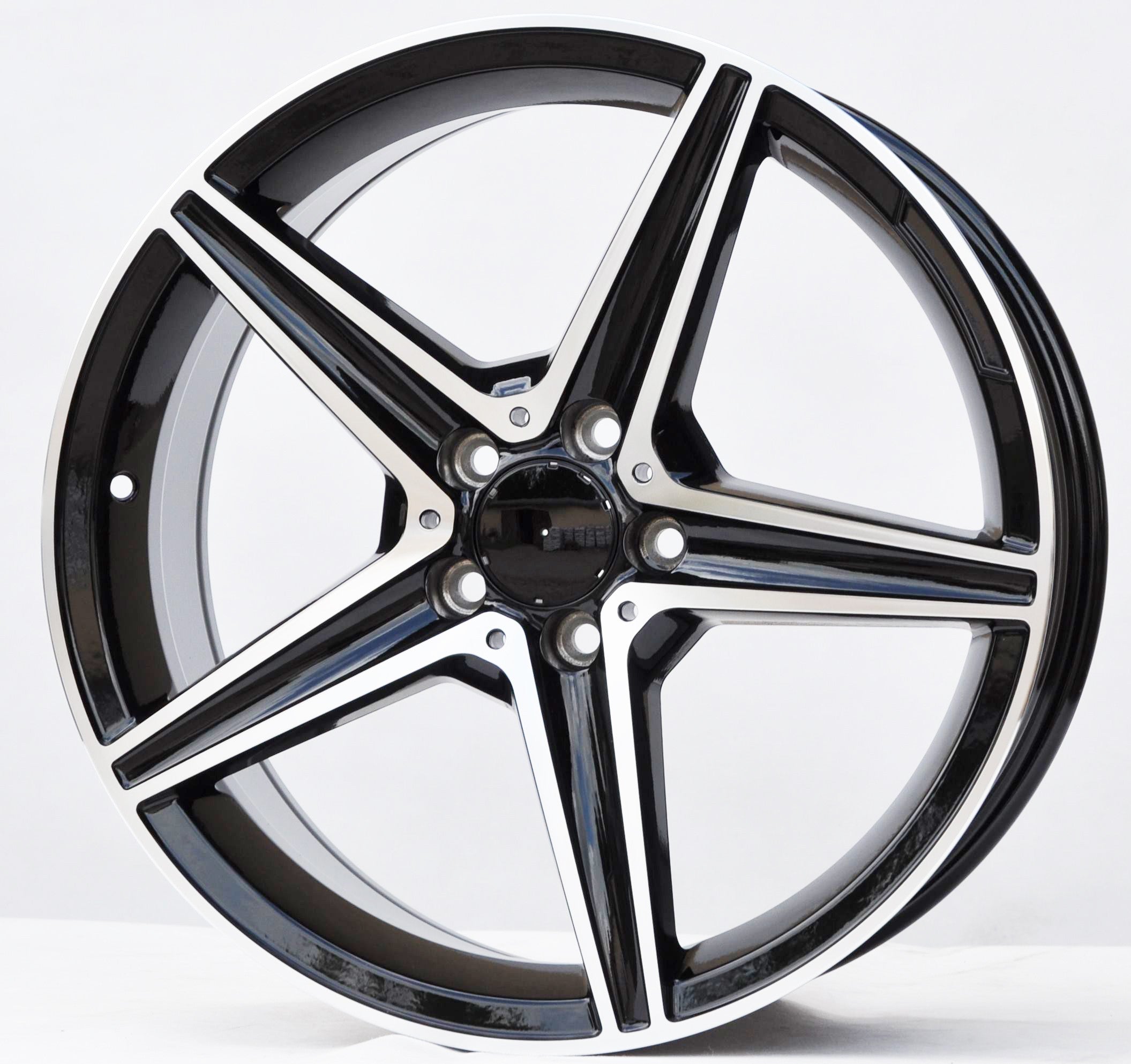 PDW 5052 Alufælge 17" 5x112 ET44 – Poleret/sort (sæt á 4)