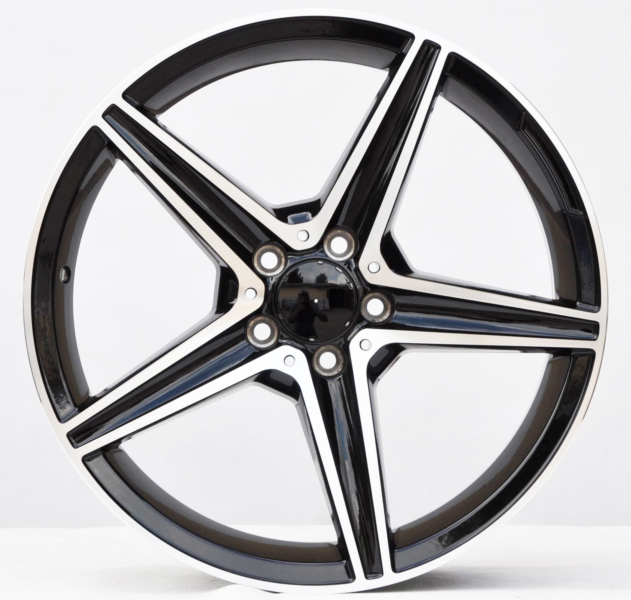 PDW 5052 Alufælge 17" 5x112 ET44 – Poleret/sort (sæt á 4)