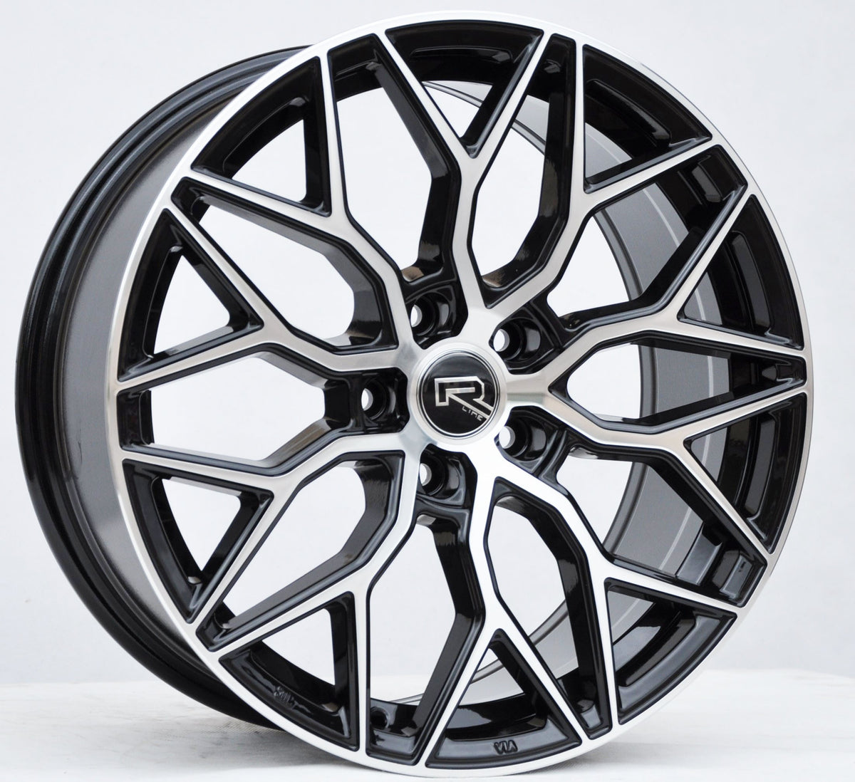 PDW 5812 Alufælge 17" 5x100 ET40 – Poleret/sort (sæt á 4)