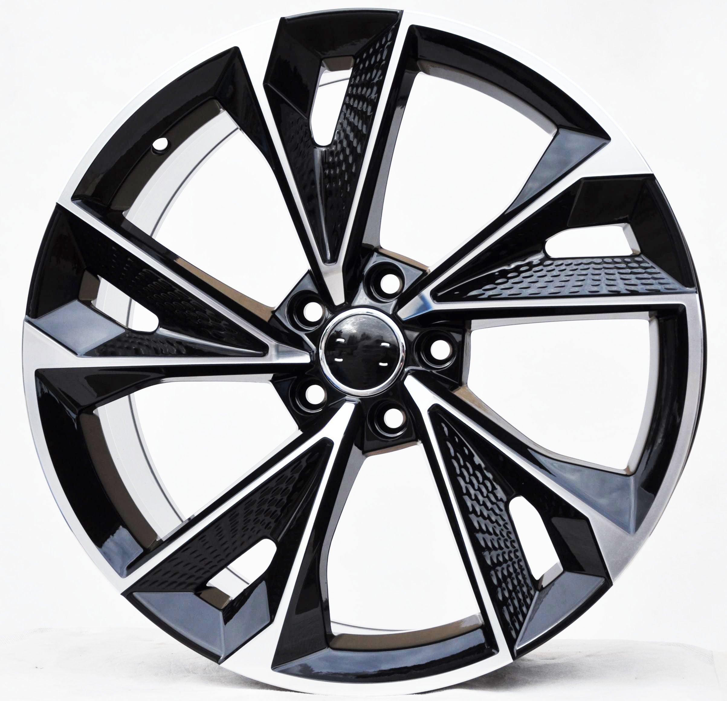 PDW 1566 Alufælge 20" 5x112 ET43 – Poleret/sort (sæt á 4)