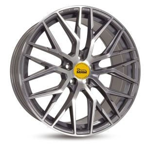MAM RS4 Alufælge 17" 5x108 ET45 – Poleret/grafit (sæt á 4)