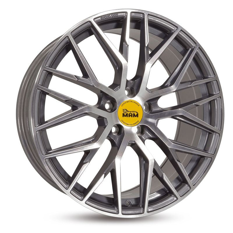 MAM RS4 Alufælge 17" 5x114.3 ET45 – Poleret/grafit (sæt á 4)