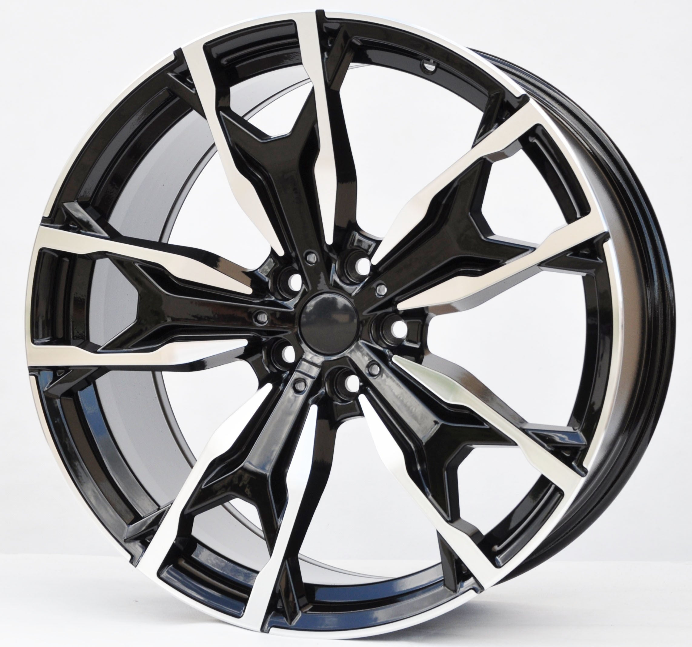 PDW 0204 Alufælge 20" 5x112 ET27 – Poleret/sort (sæt á 4)