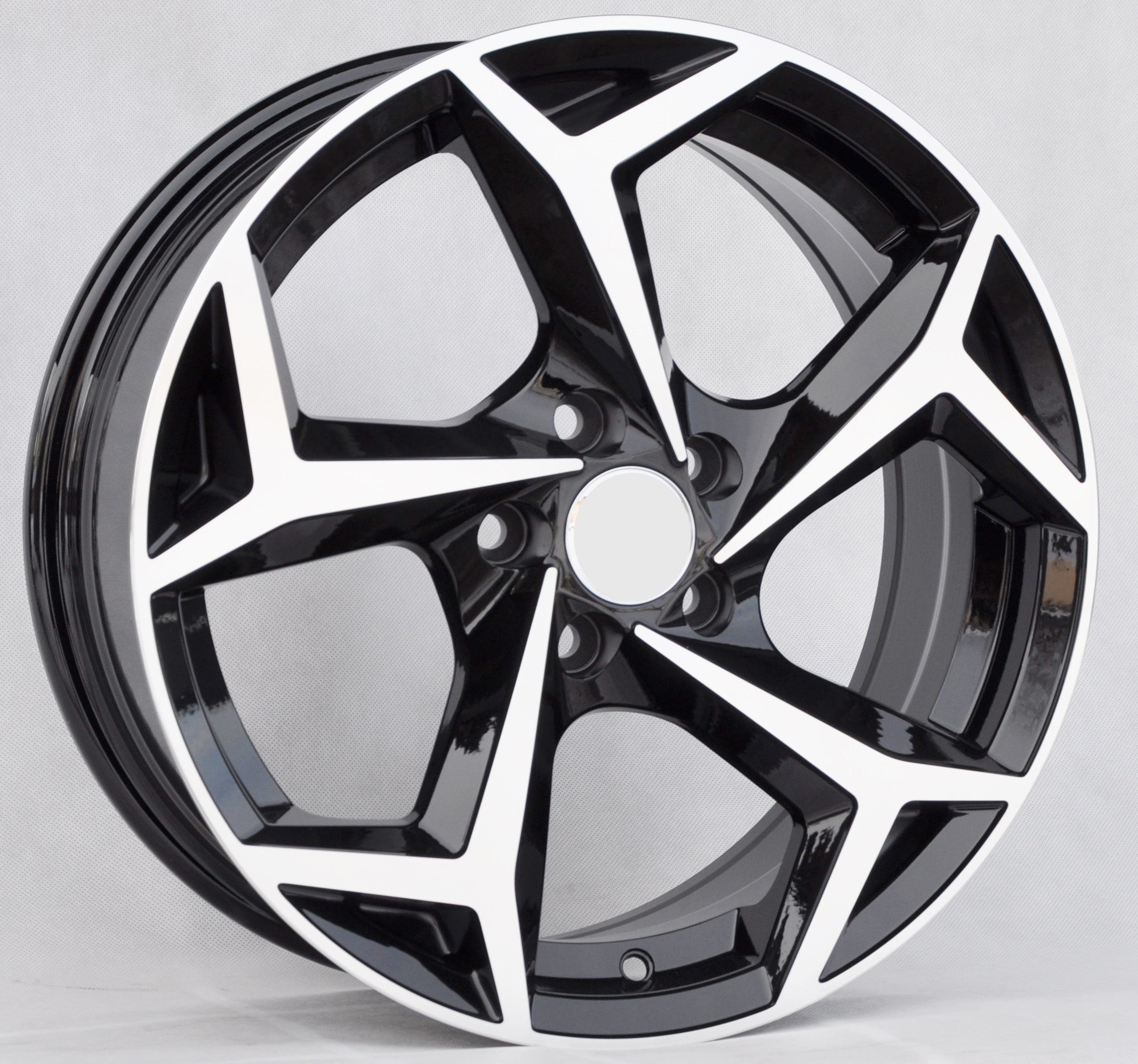 PDW 5340/182 Alufælge 16" 5x100 ET45 – Poleret/sort (sæt á 4)