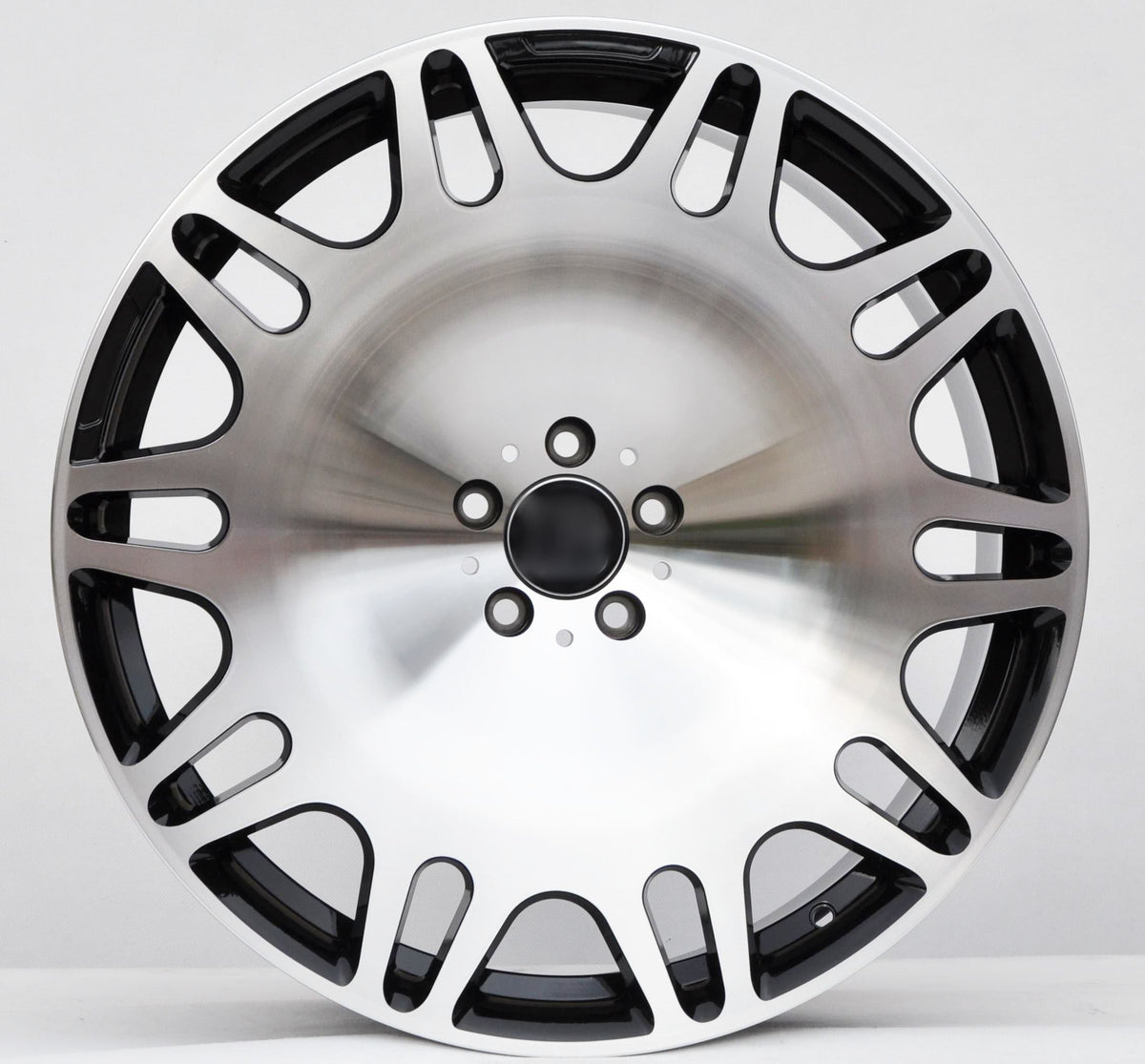 PDW 629 Alufælge 22" 9/10,5J 5x112 ET32 – Poleret/sort (sæt á 4)