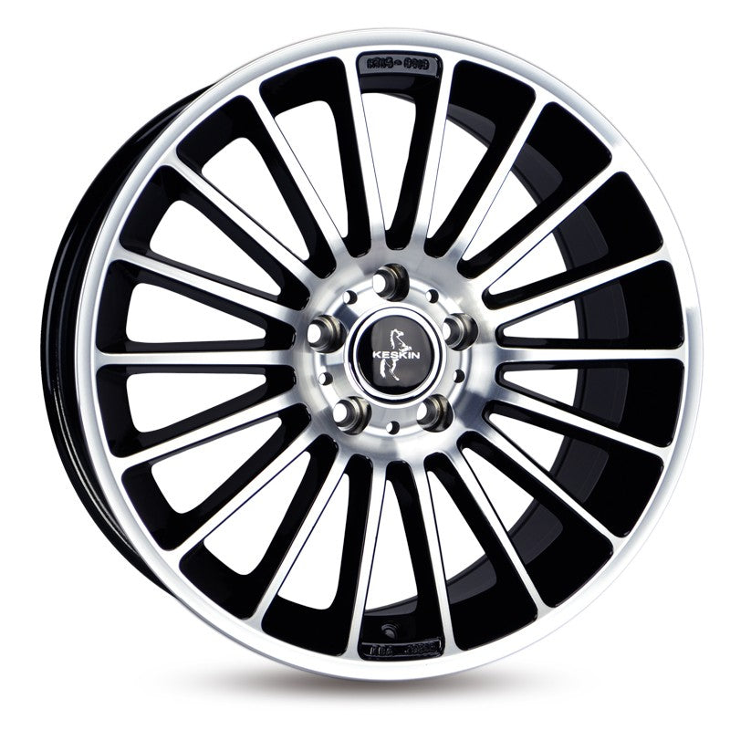 Keskin KT15 Alufælge 18" 5x112 ET45 – Poleret/sort (sæt á 4)