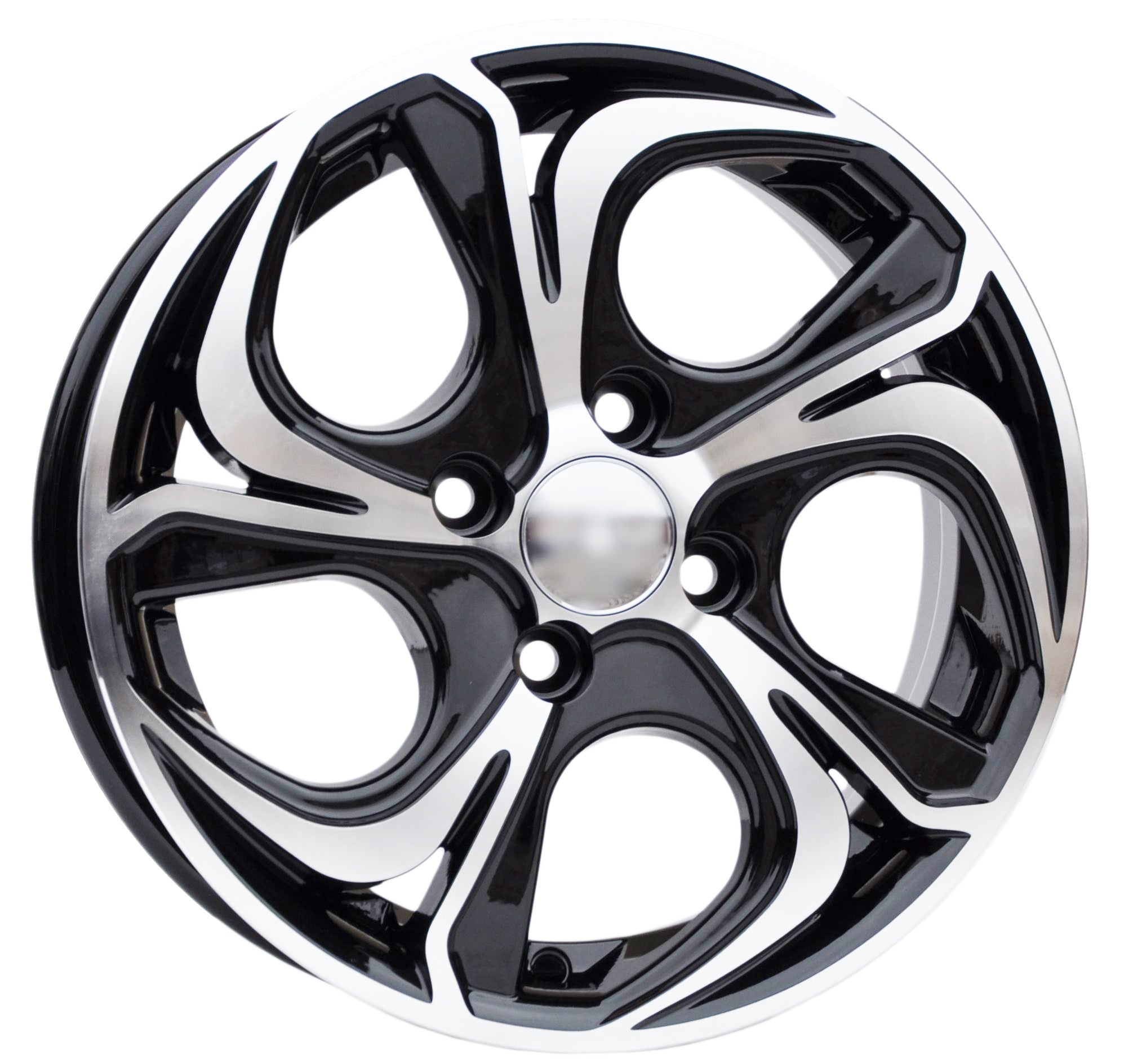 PDW 980 Alufælge 16" 4x100 ET40 – Poleret/sort (sæt á 4)