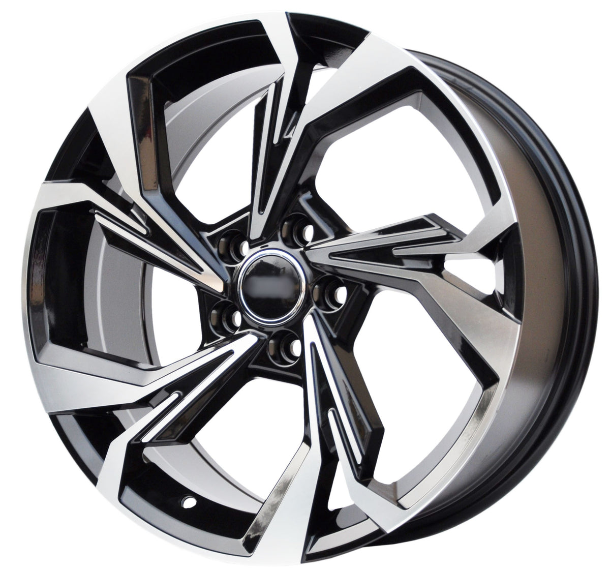 PDW 5893 Alufælge 18" 8J 5x112 ET45 – Poleret/sort (sæt á 4)