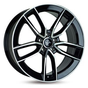 Keskin KT21 Alufælge 18" 5x112 ET45 – Poleret/sort (sæt á 4)