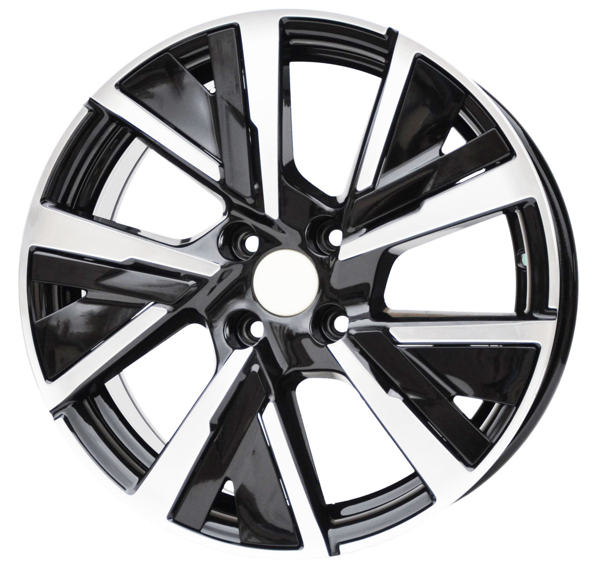 PDW 5906 Alufælge 17" 7J 4x108 ET32 – Poleret/sort (sæt á 4)