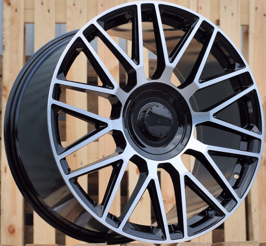 PDW 230 Alufælge 21" 5x112 ET62 – Poleret/sort (sæt á 4)