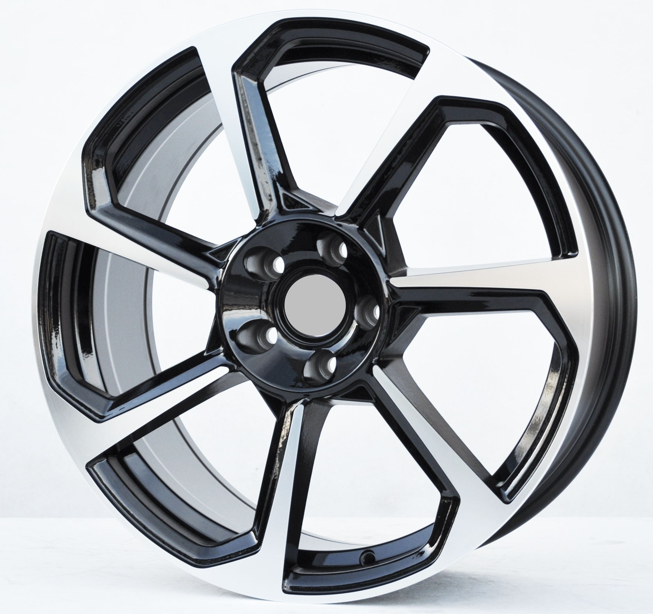 PDW 5213 Alufælge 18" 5x112 ET34 – Poleret/sort (sæt á 4)