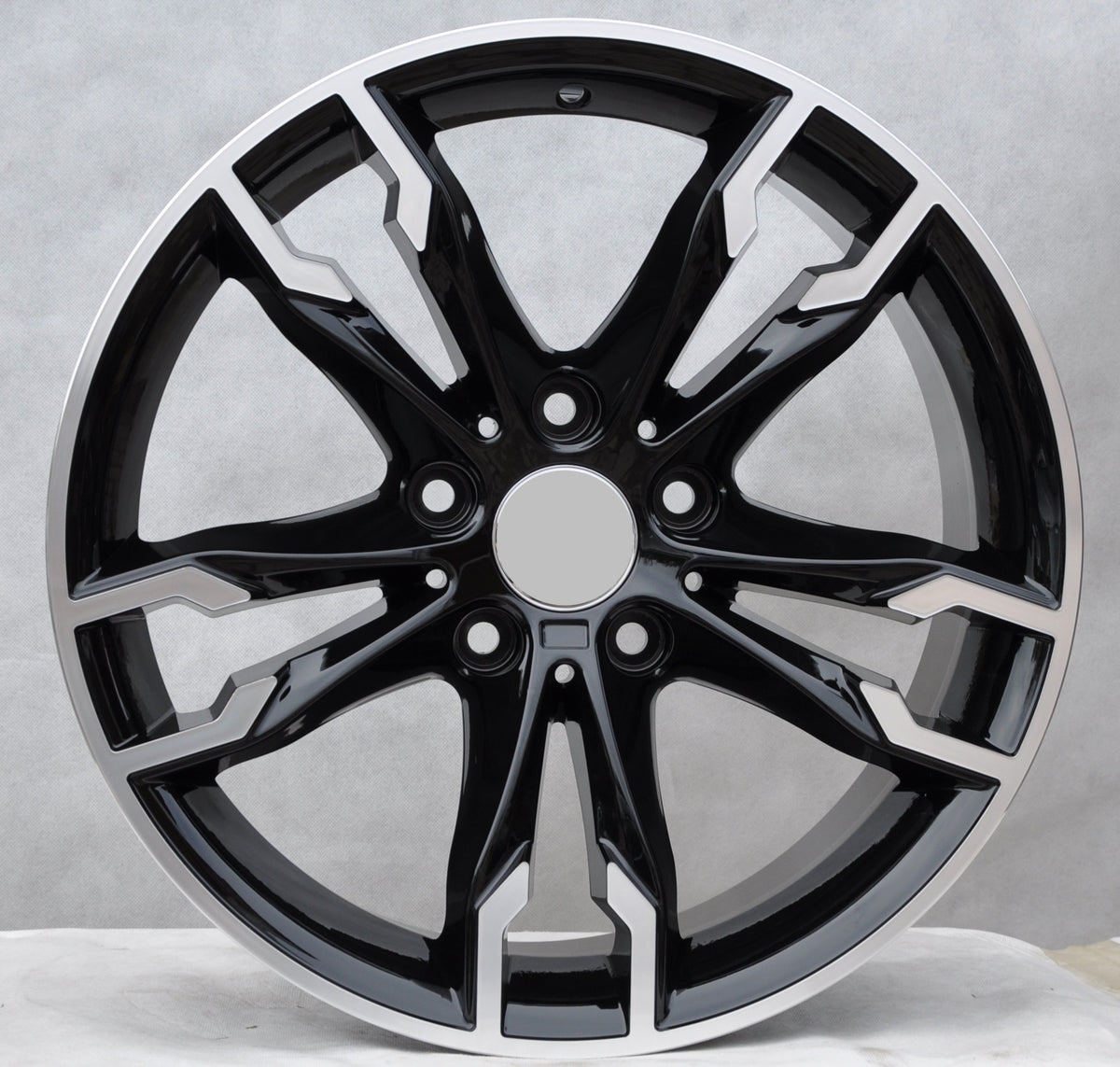 PDW 5255/1257 Alufælge 17" 8J 5x120 ET20 – Poleret/sort pulverlakeret (sæt á 4)