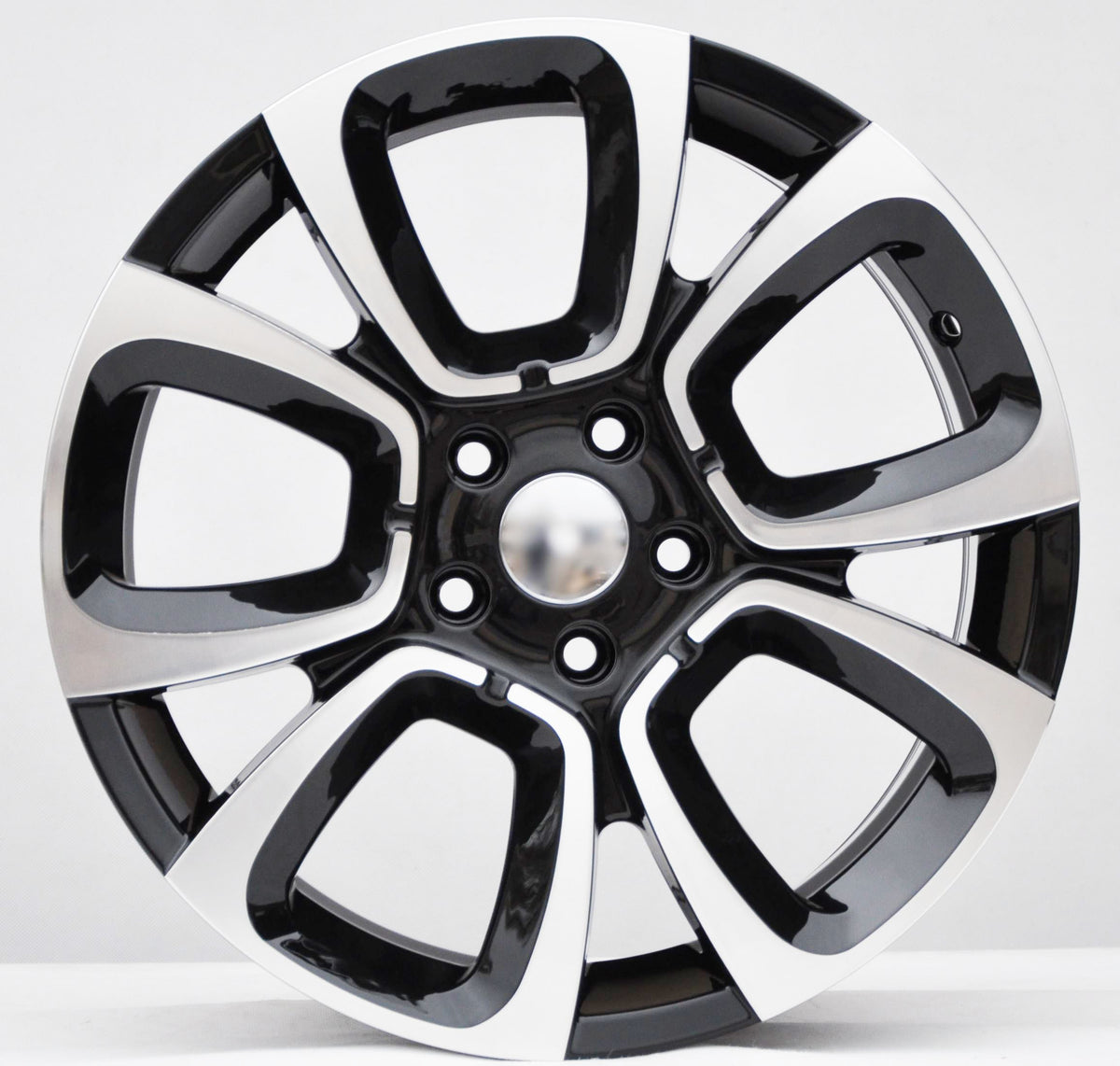 PDW 5850 Alufælge 17" 7J 5x108 ET47 – Poleret/sort (sæt á 4)