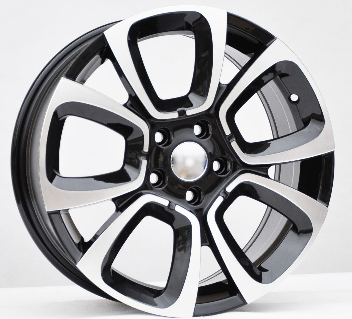 PDW 5850 Alufælge 17" 7J 5x108 ET47 – Poleret/sort (sæt á 4)