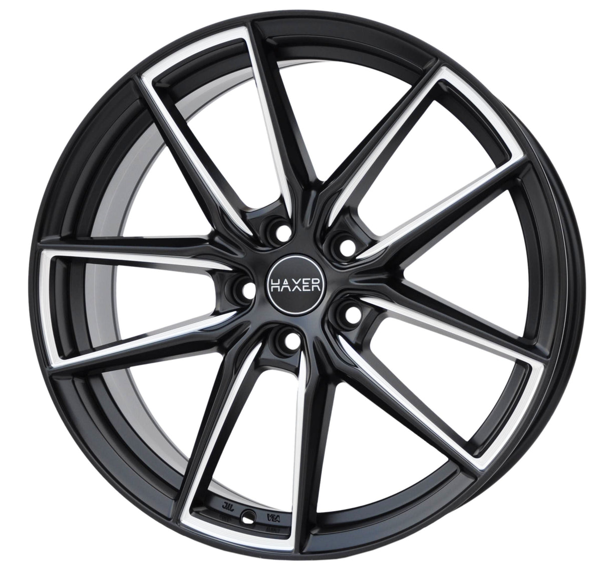Haxer HX045 Alufælge 19" 8J 5x114.3 ET40 – Poleret/sort mat (sæt á 4)
