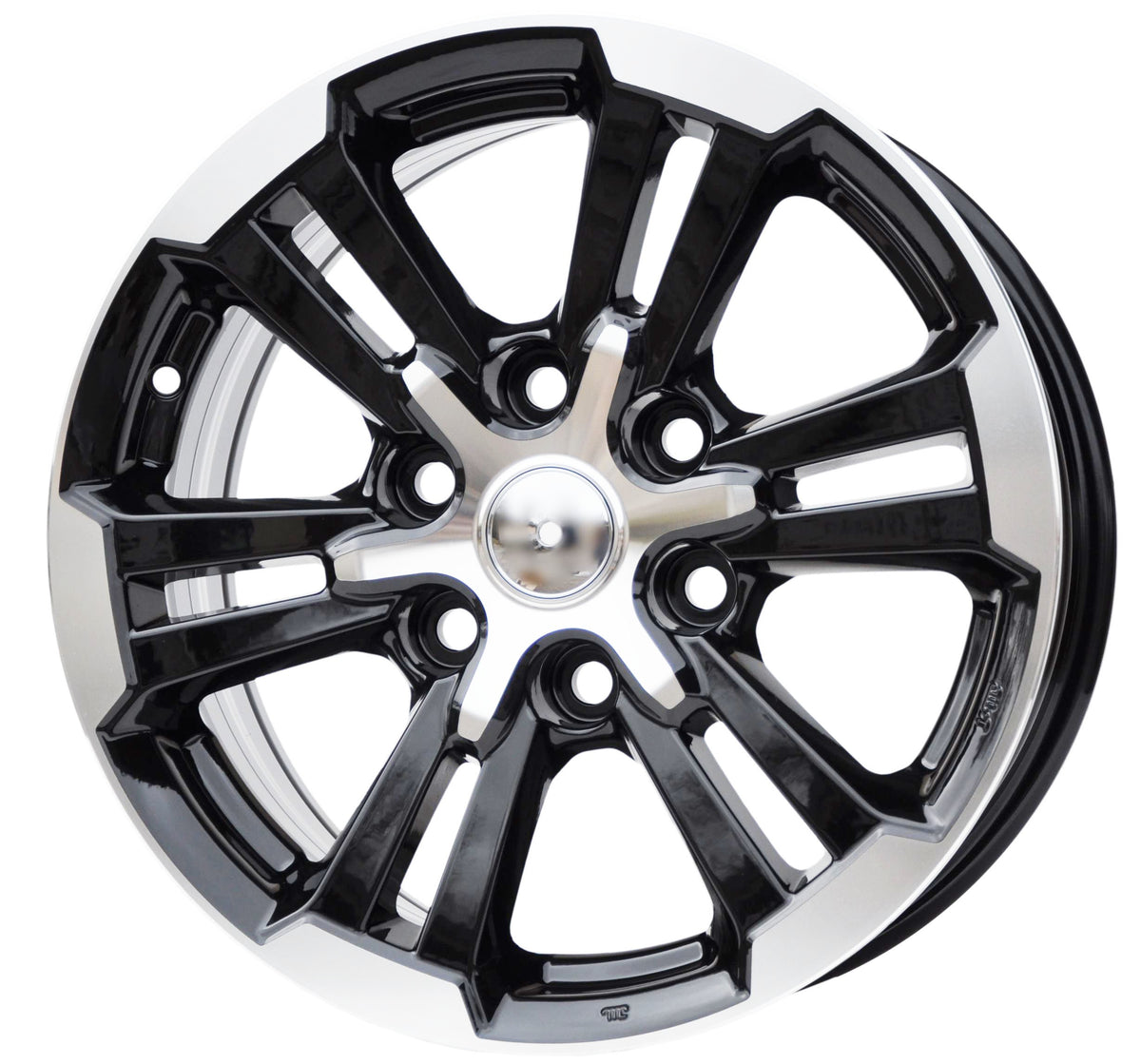 PDW 1649 Alufælge 17" 7,5J 6x139.7 ET38 – Poleret/sort (sæt á 4)