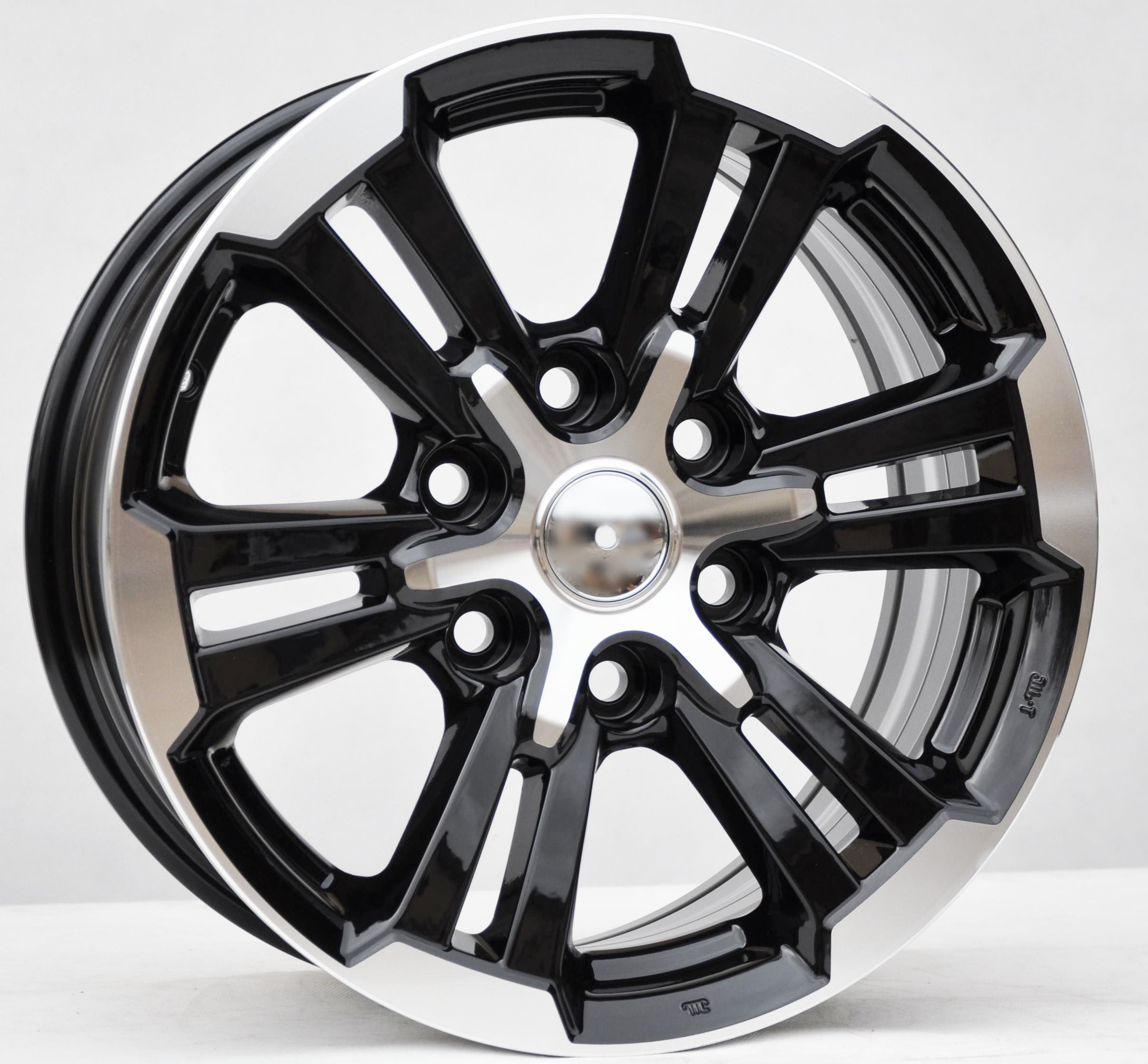 PDW 1649 Alufælge 17" 6x139.7 ET38 – Poleret/sort (sæt á 4)