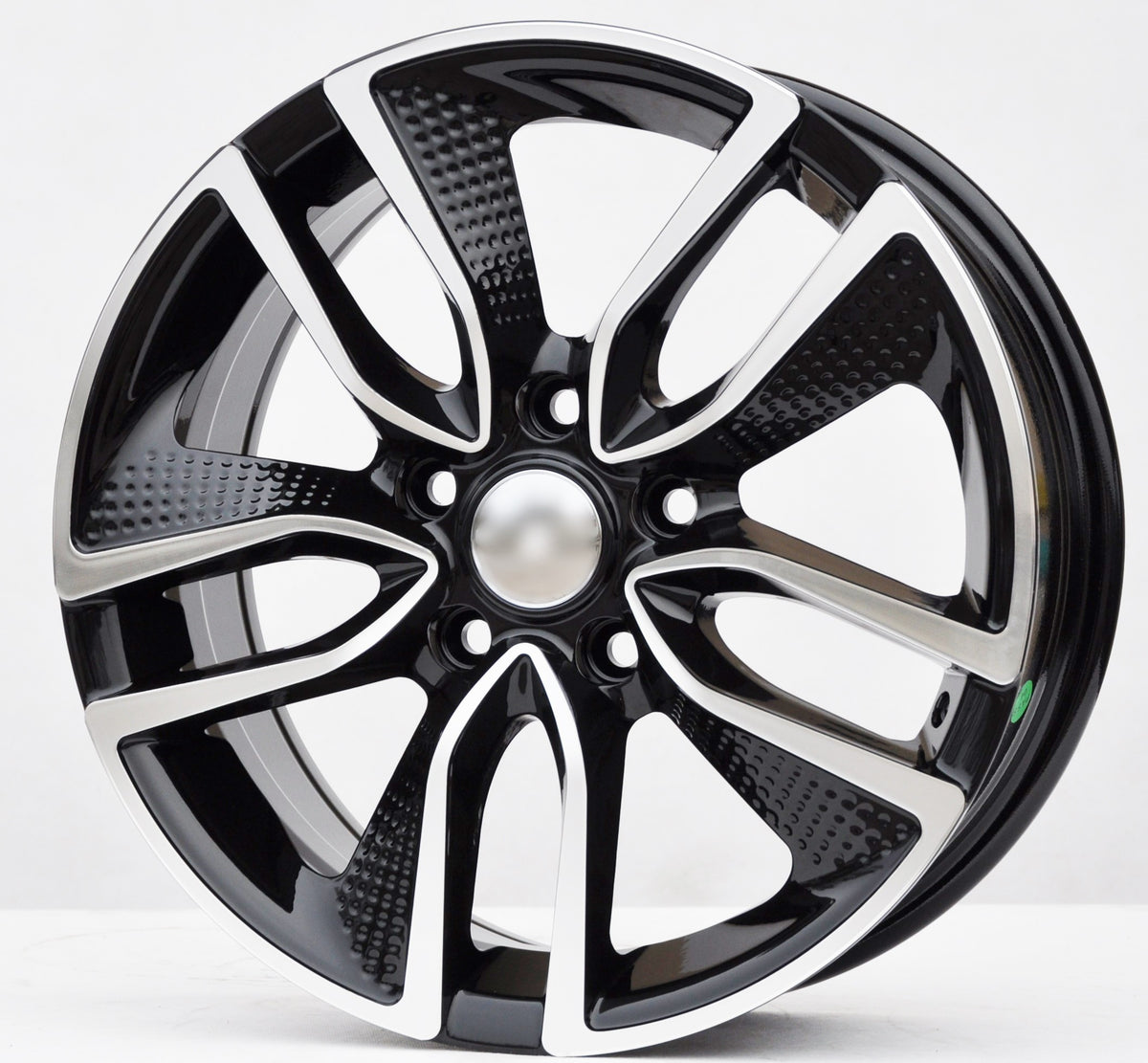 PDW 5087/FORCE Alufælge 15" 6,5J 5x114.3 ET40 – Poleret/sort (sæt á 4)