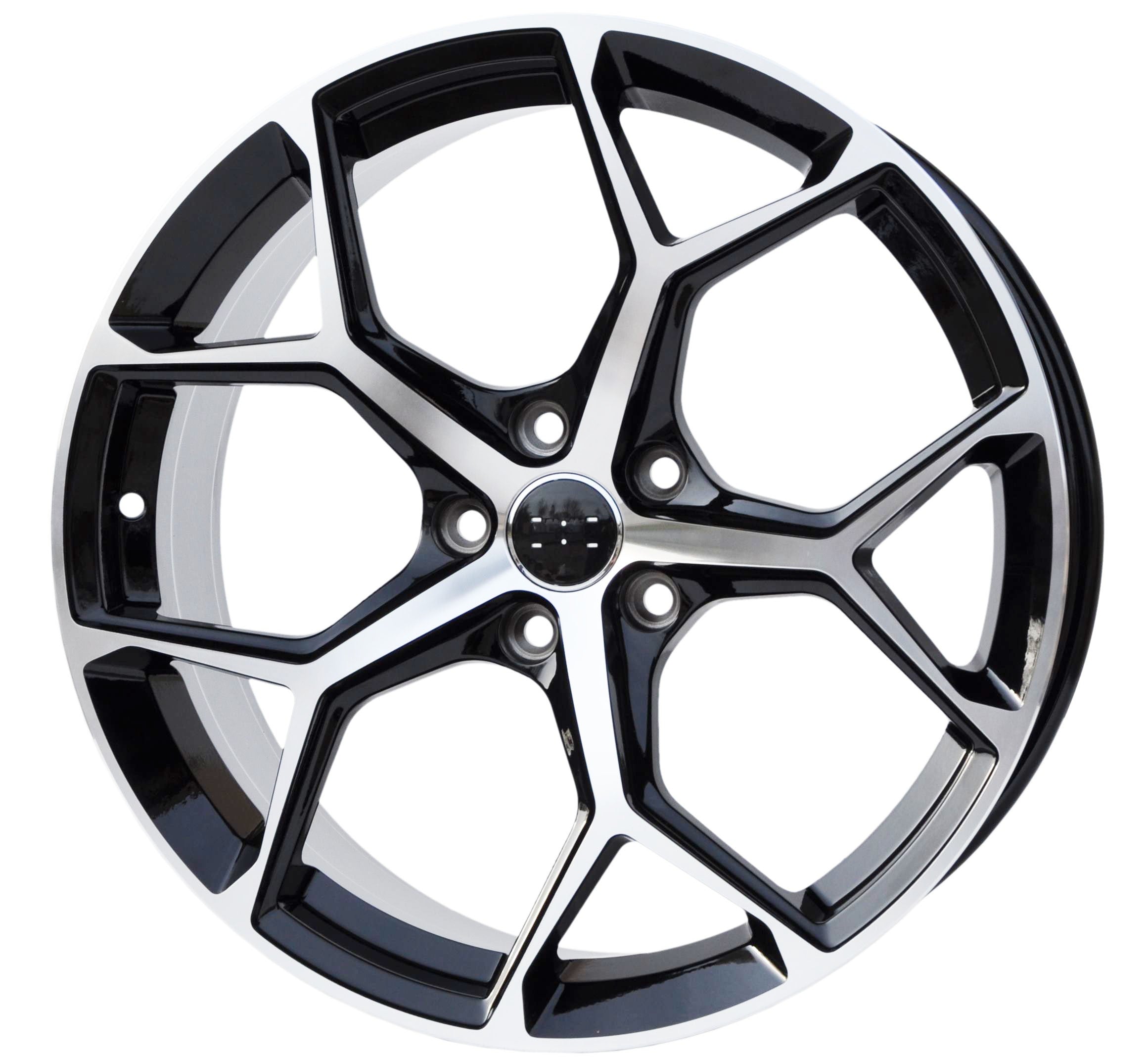 PDW 5598 Alufælge 19" 5x112 ET40 – Poleret/sort (sæt á 4)