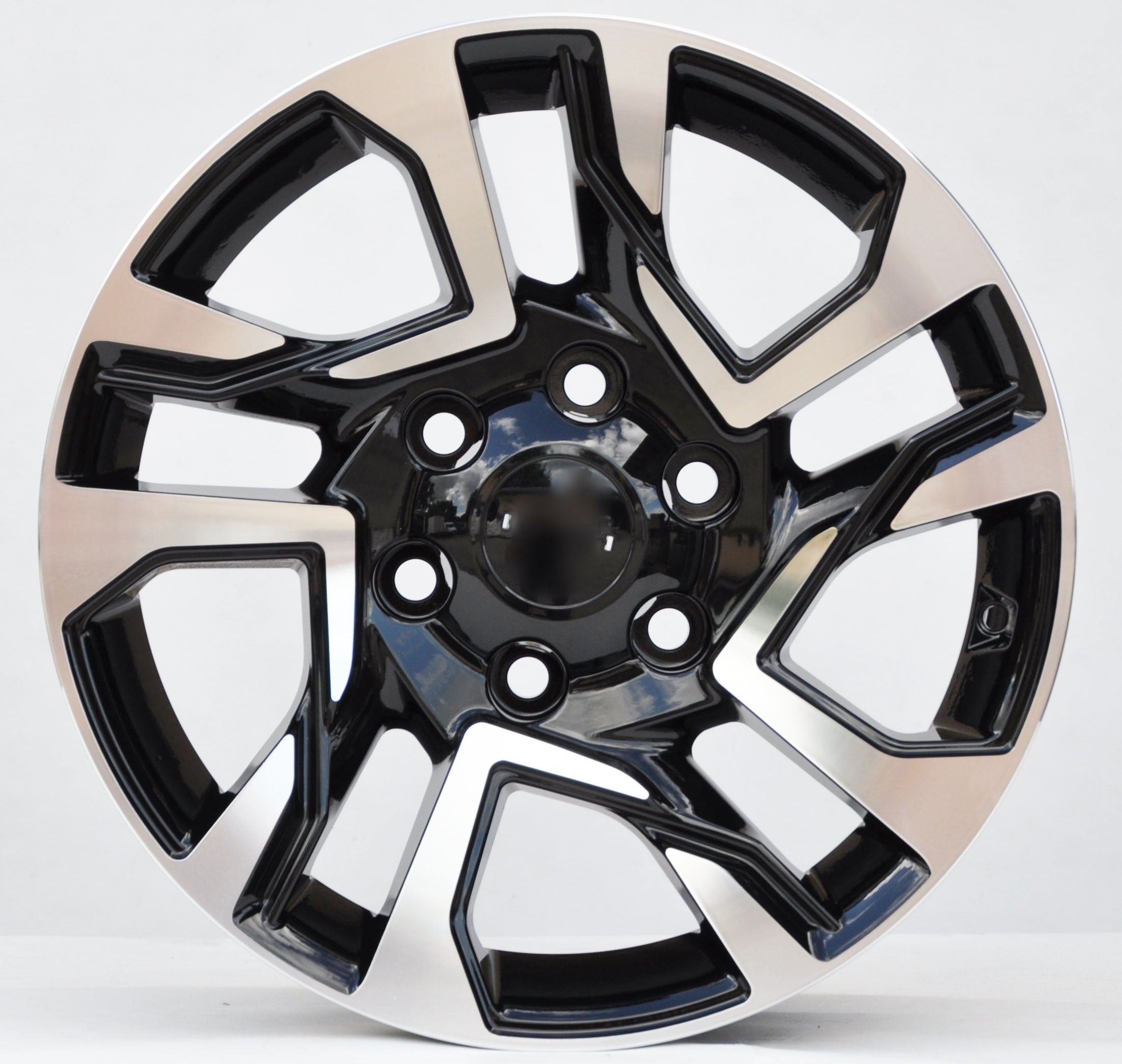 PDW 1704 Alufælge 17" 6x139.7 ET25 – Poleret/sort (sæt á 4)