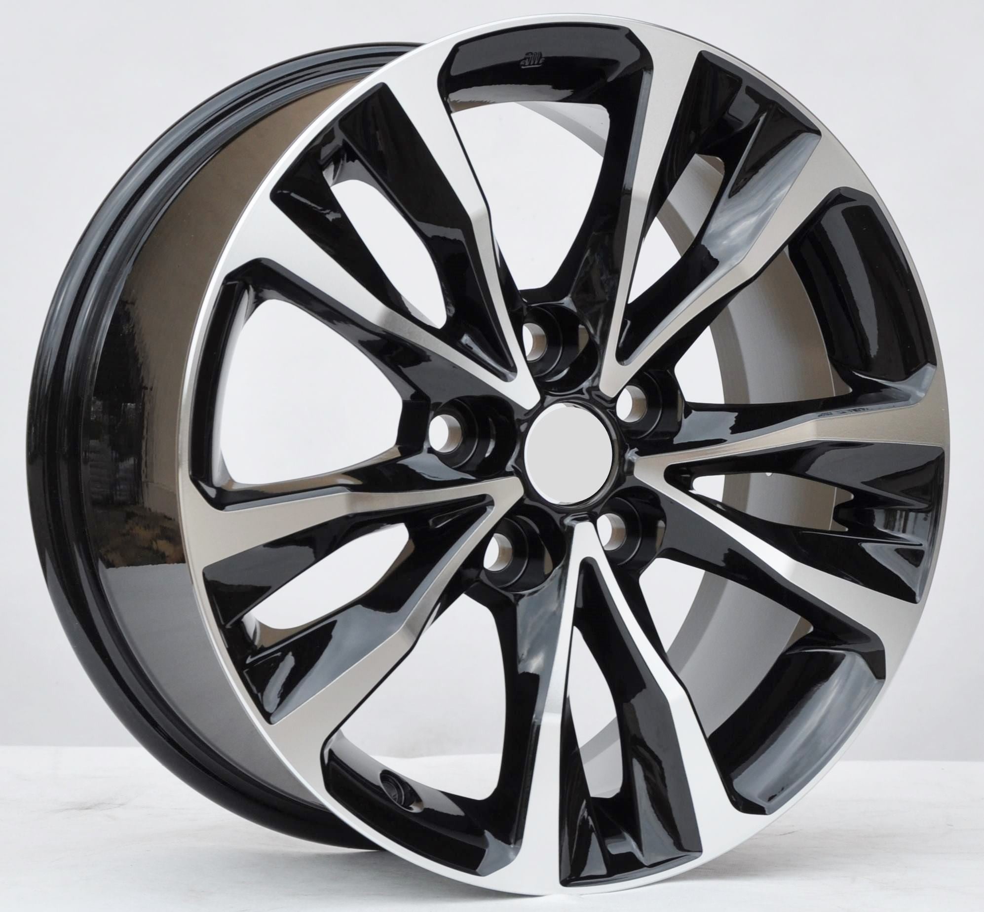 PDW 5499 Alufælge 17" 5x114.3 ET40 – Poleret/sort (sæt á 4)