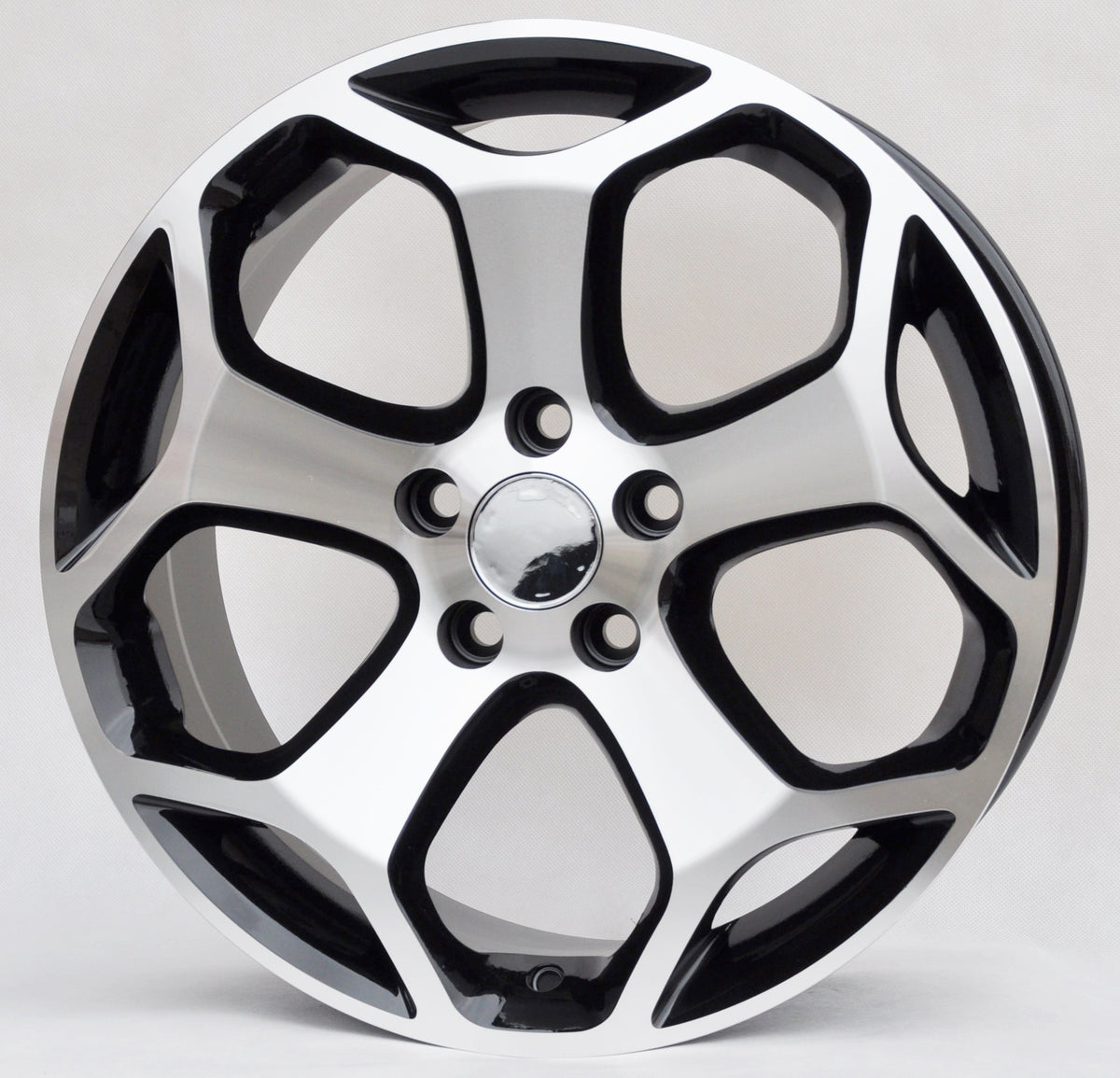 PDW 871/507 Alufælge 16" 6,5J 5x108 ET50 – Poleret/sort (sæt á 4)
