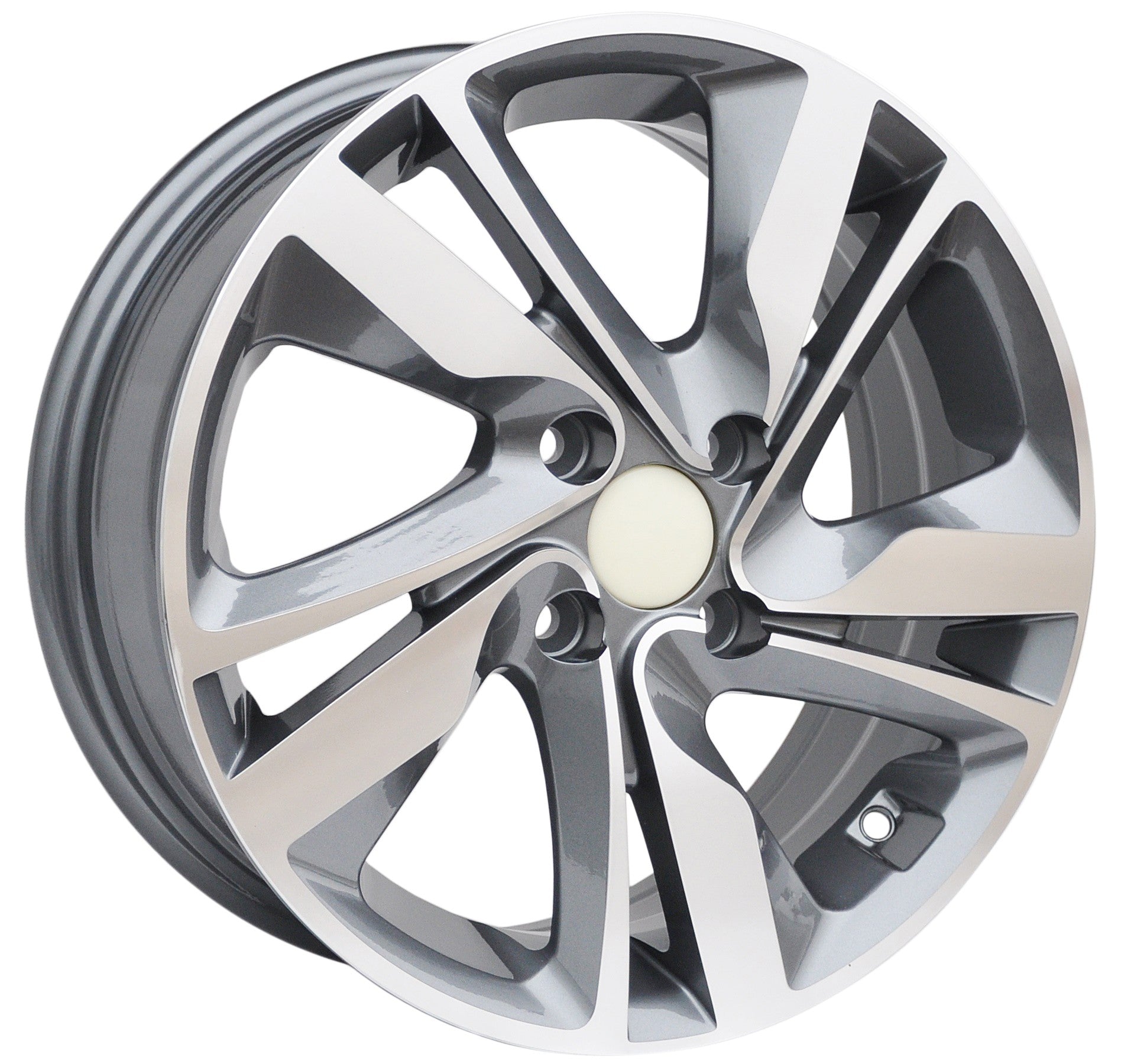 PDW 813 Alufælge 15" 4x100 ET46 – Poleret/grafit (sæt á 4)