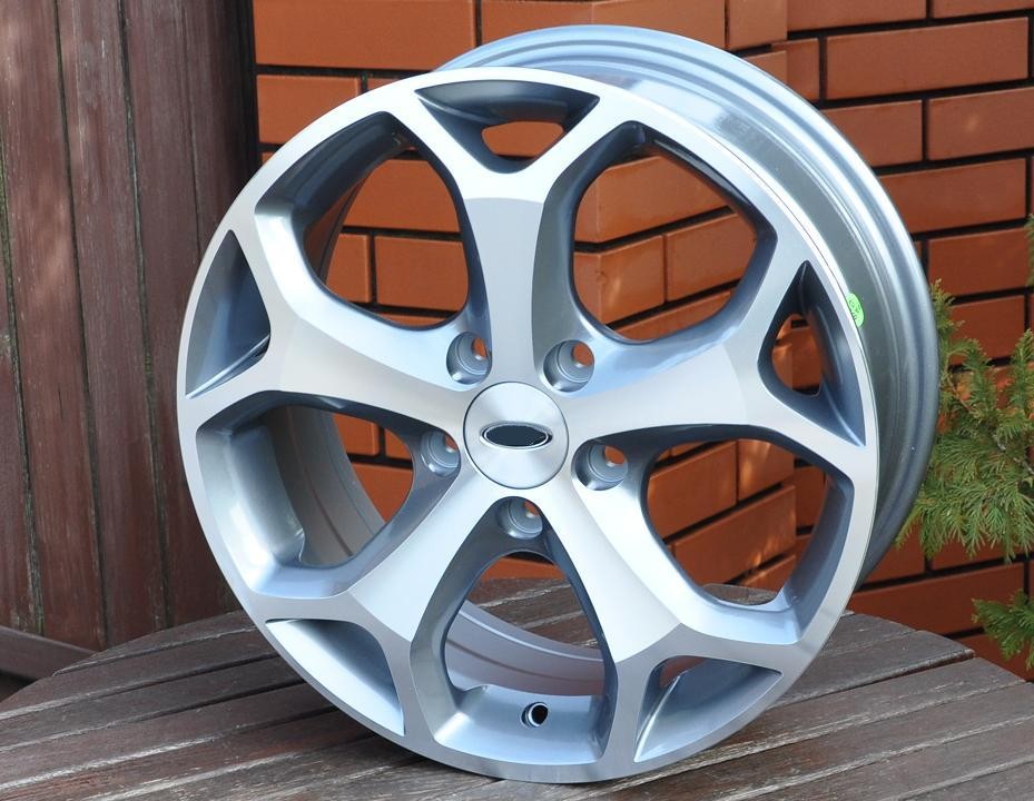 PDW 386 Alufælge 16" 5x108 ET50 – Poleret/grafit (sæt á 4)