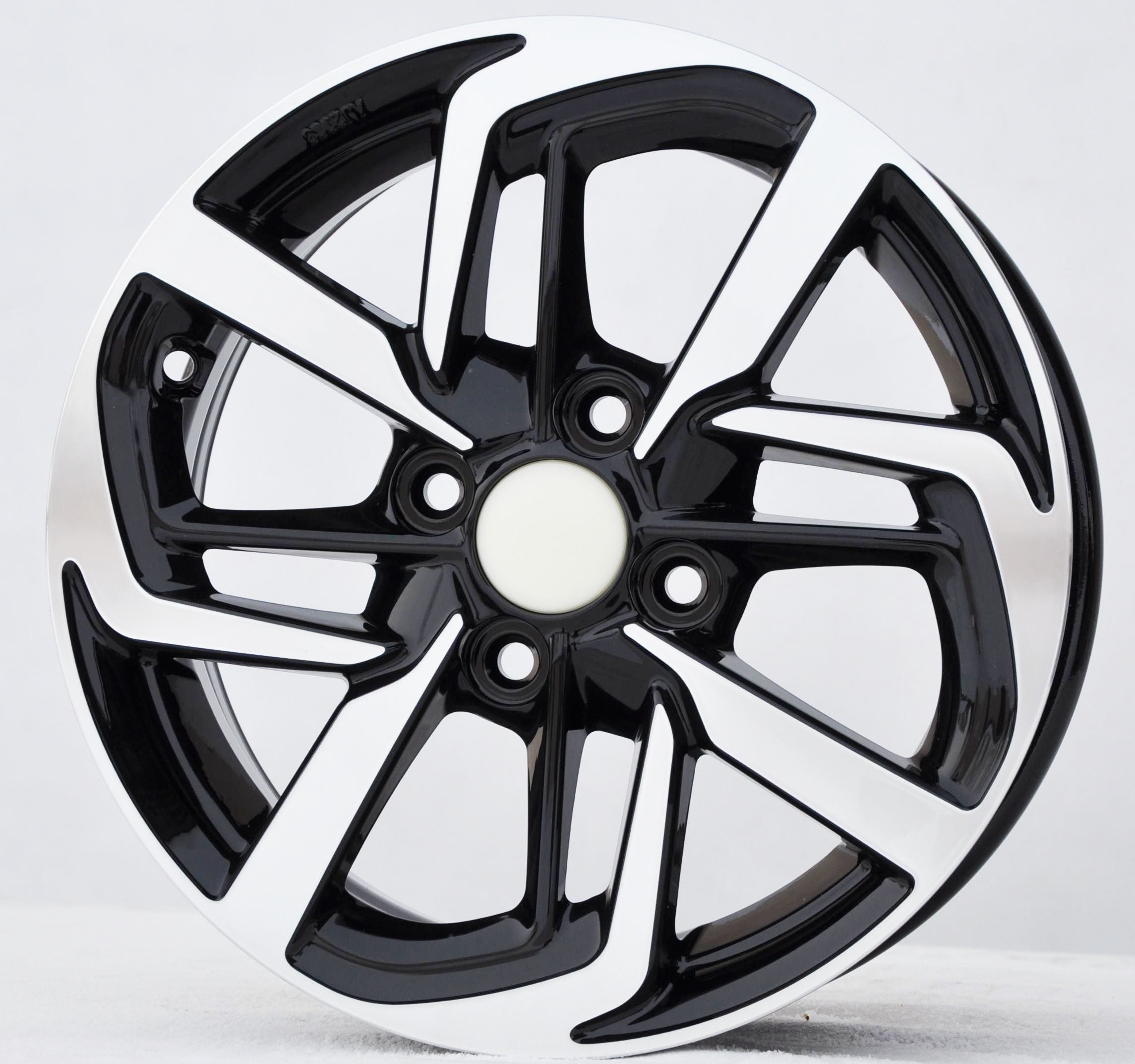 PDW 1126 Alufælge 14" 4x100 ET41 – Poleret/sort (sæt á 4)