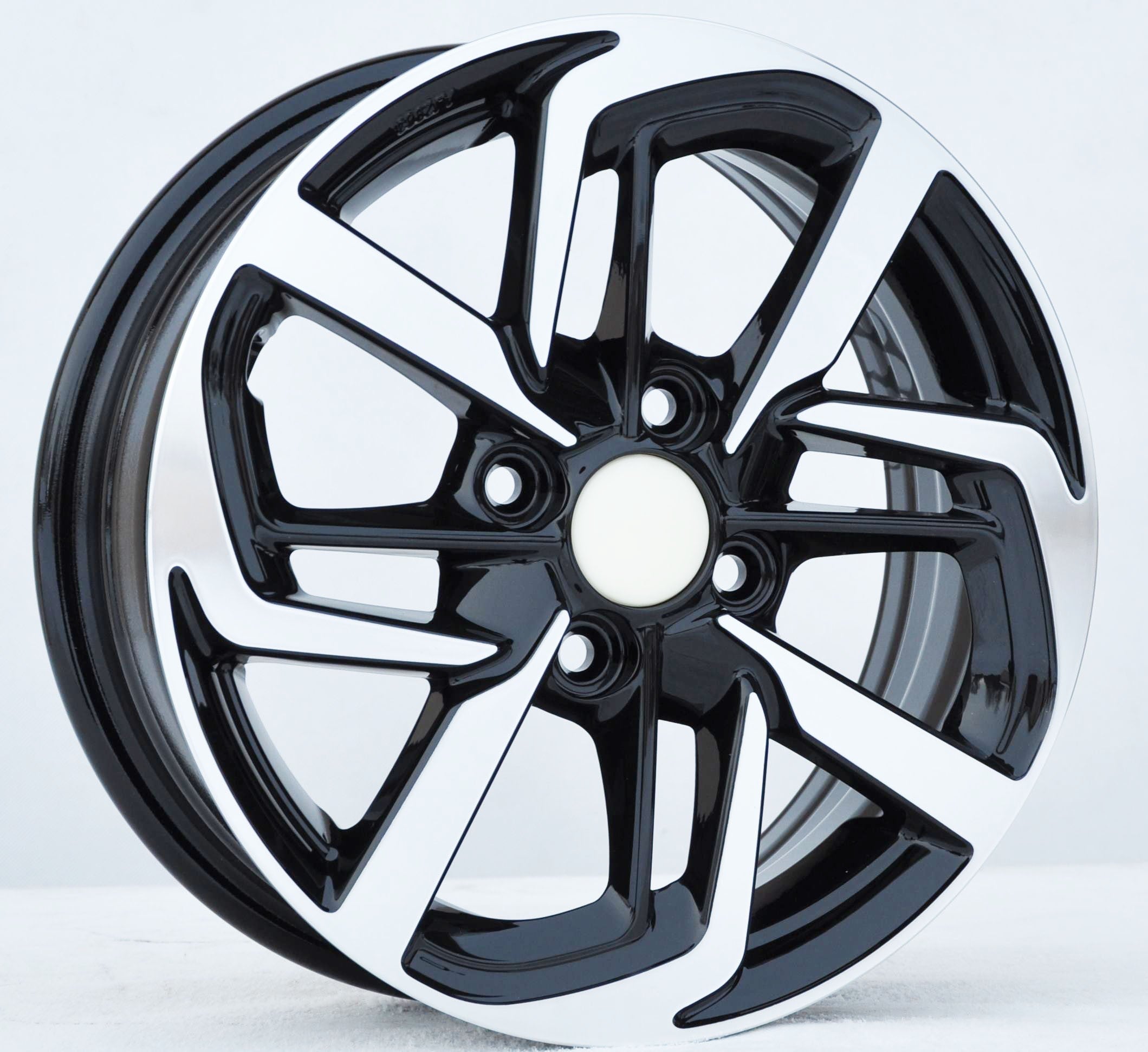 PDW 1126 Alufælge 14" 4x100 ET41 – Poleret/sort (sæt á 4)