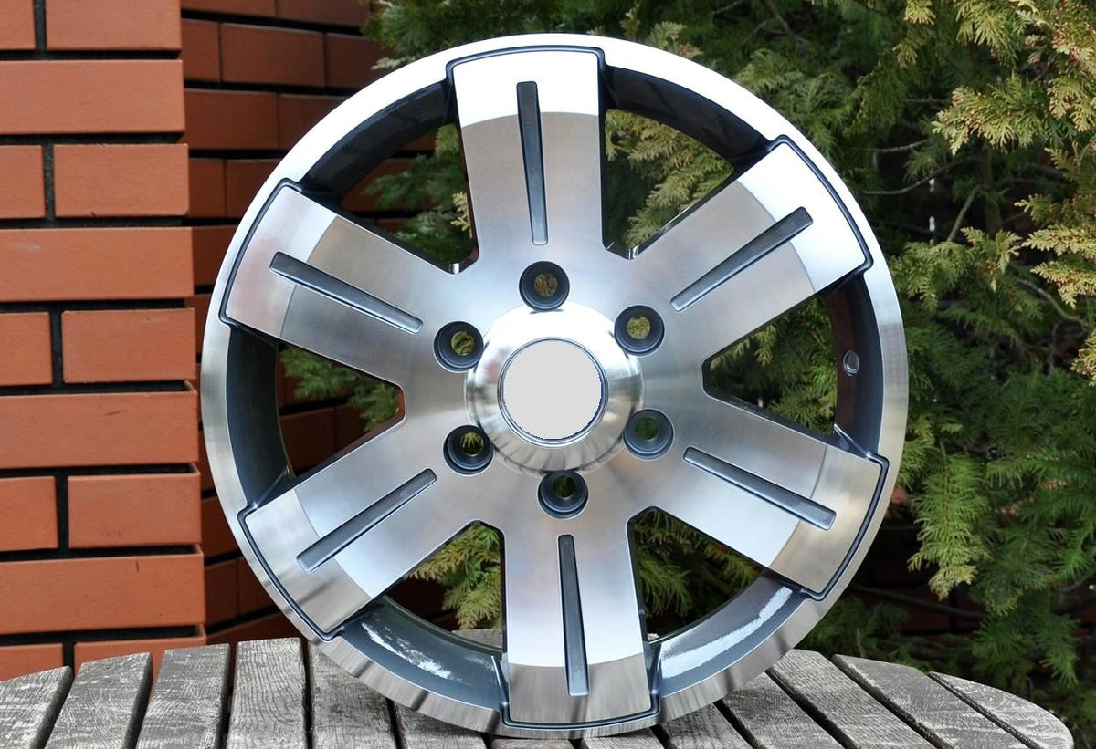 PDW 562 Alufælge 16" 7J 6x130 ET55 – Poleret/grafit (sæt á 4)