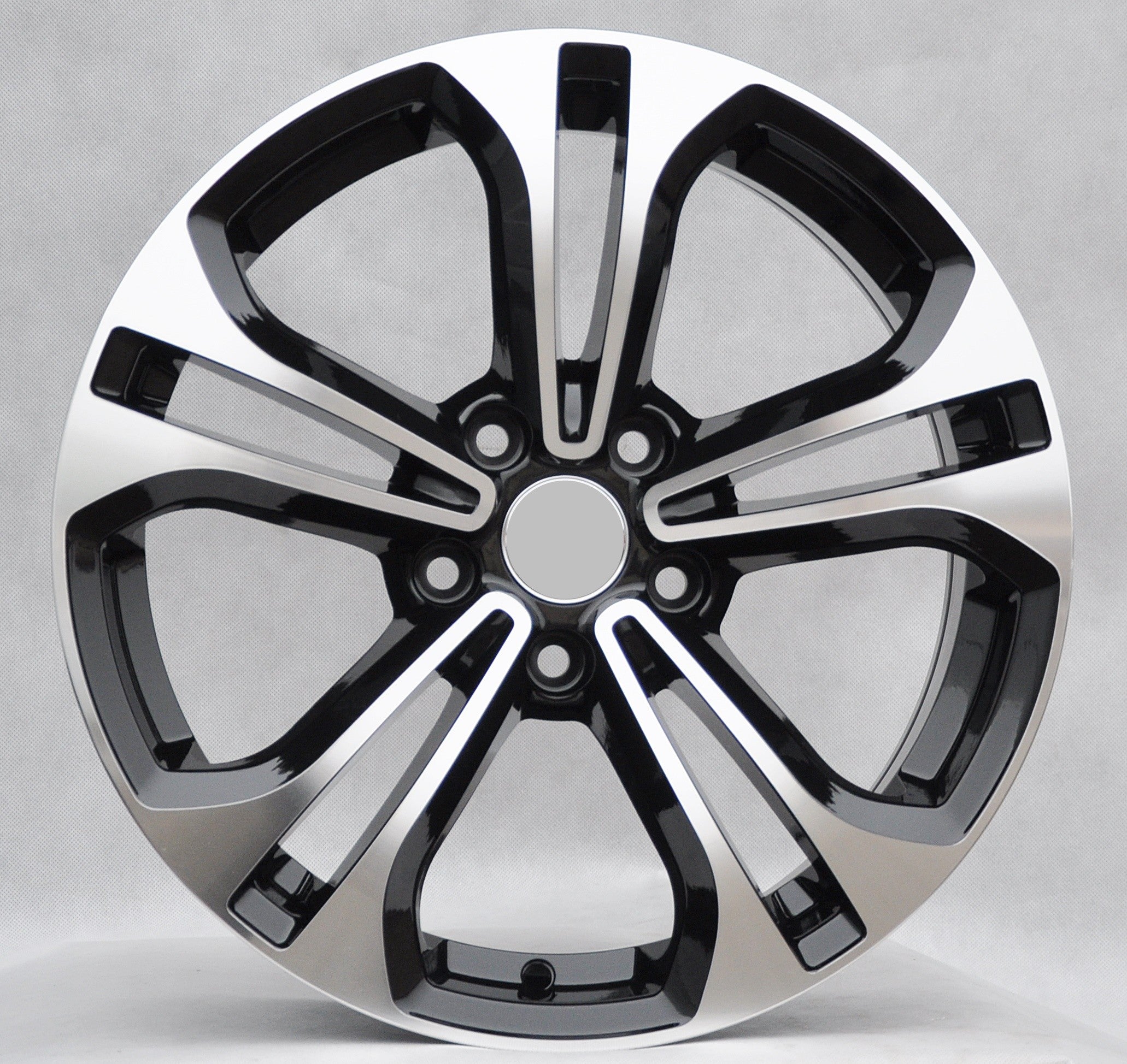 PDW 1249 Alufælge 17" 5x114.3 ET40 – Poleret/sort (sæt á 4)