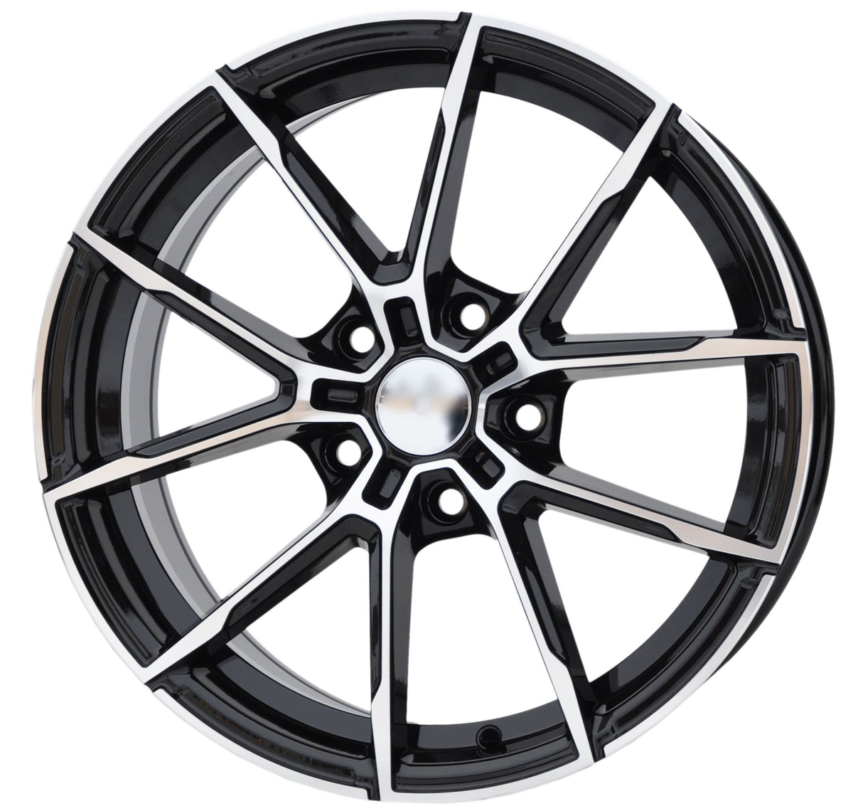 PDW 1740/5601 Alufælge 17" 7,5J 5x120 ET40 – Poleret/sort pulverlakeret (sæt á 4)