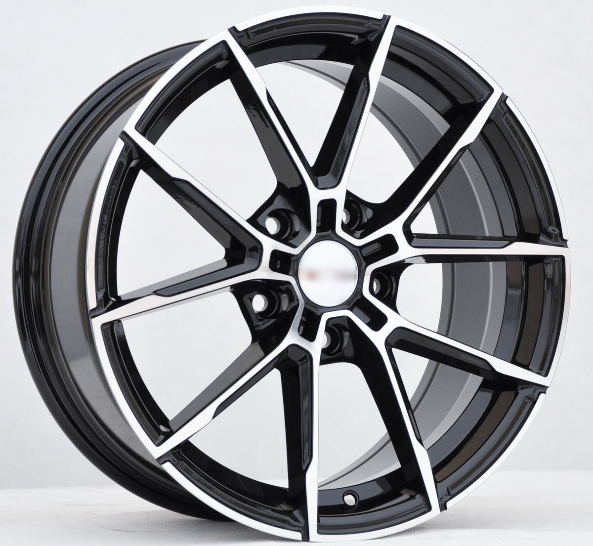 PDW 1740/5601 Alufælge 17" 7,5J 5x120 ET40 – Poleret/sort pulverlakeret (sæt á 4)