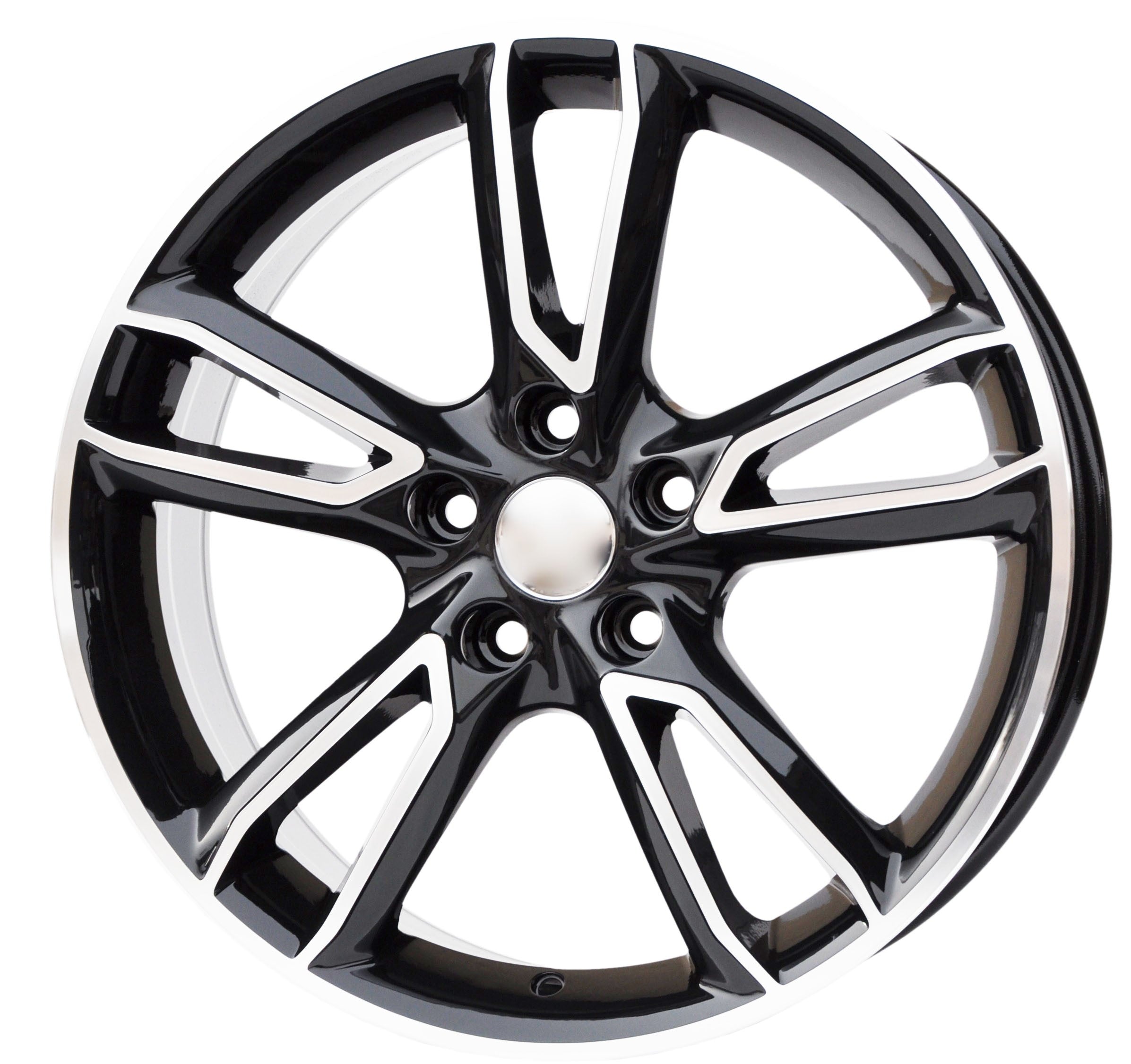 PDW 502/560 Alufælge 18" 5x114.3 ET48 – Poleret/sort (sæt á 4)