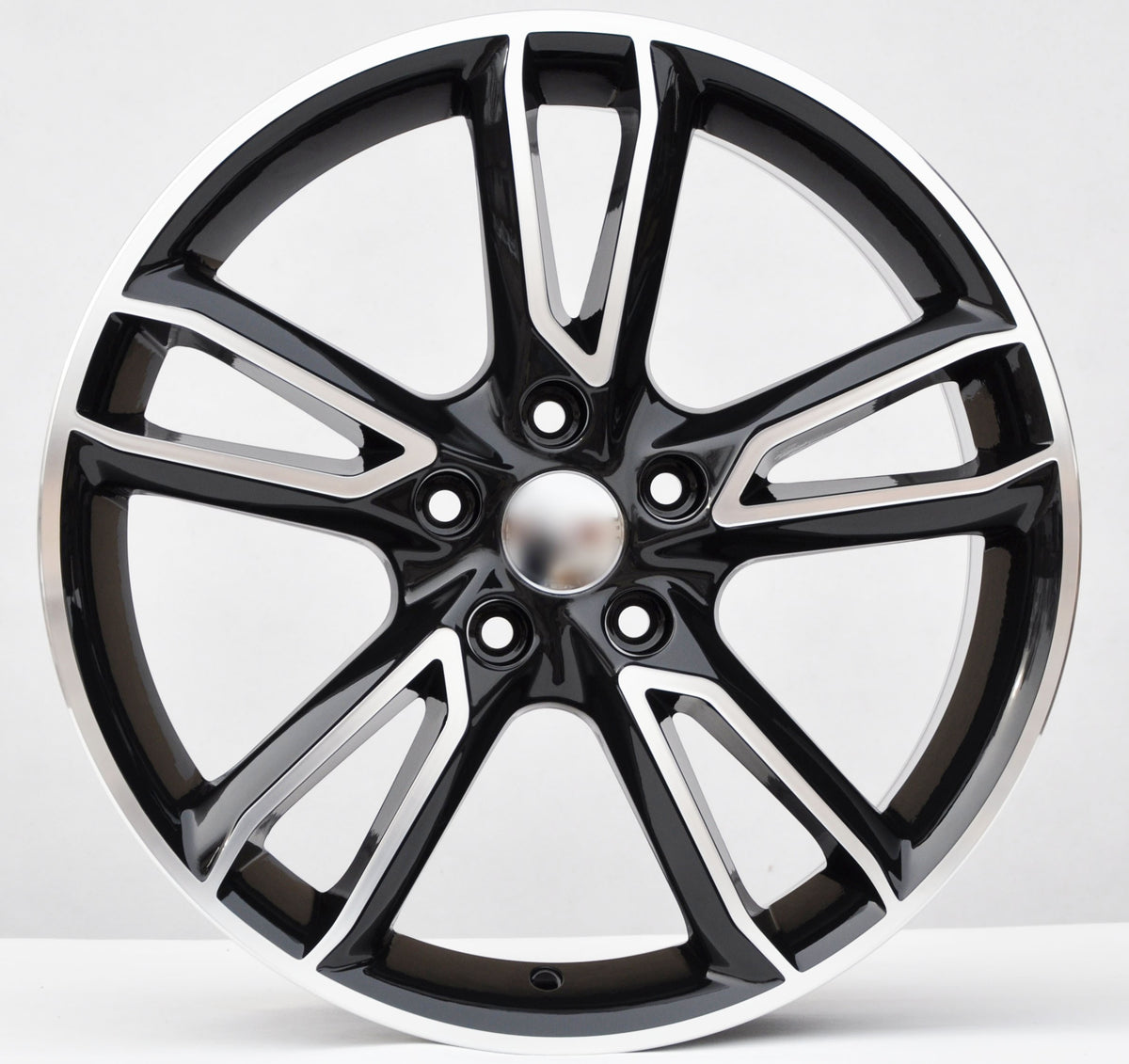 PDW 502/560 Alufælge 18" 7,5J 5x114.3 ET48 – Poleret/sort (sæt á 4)