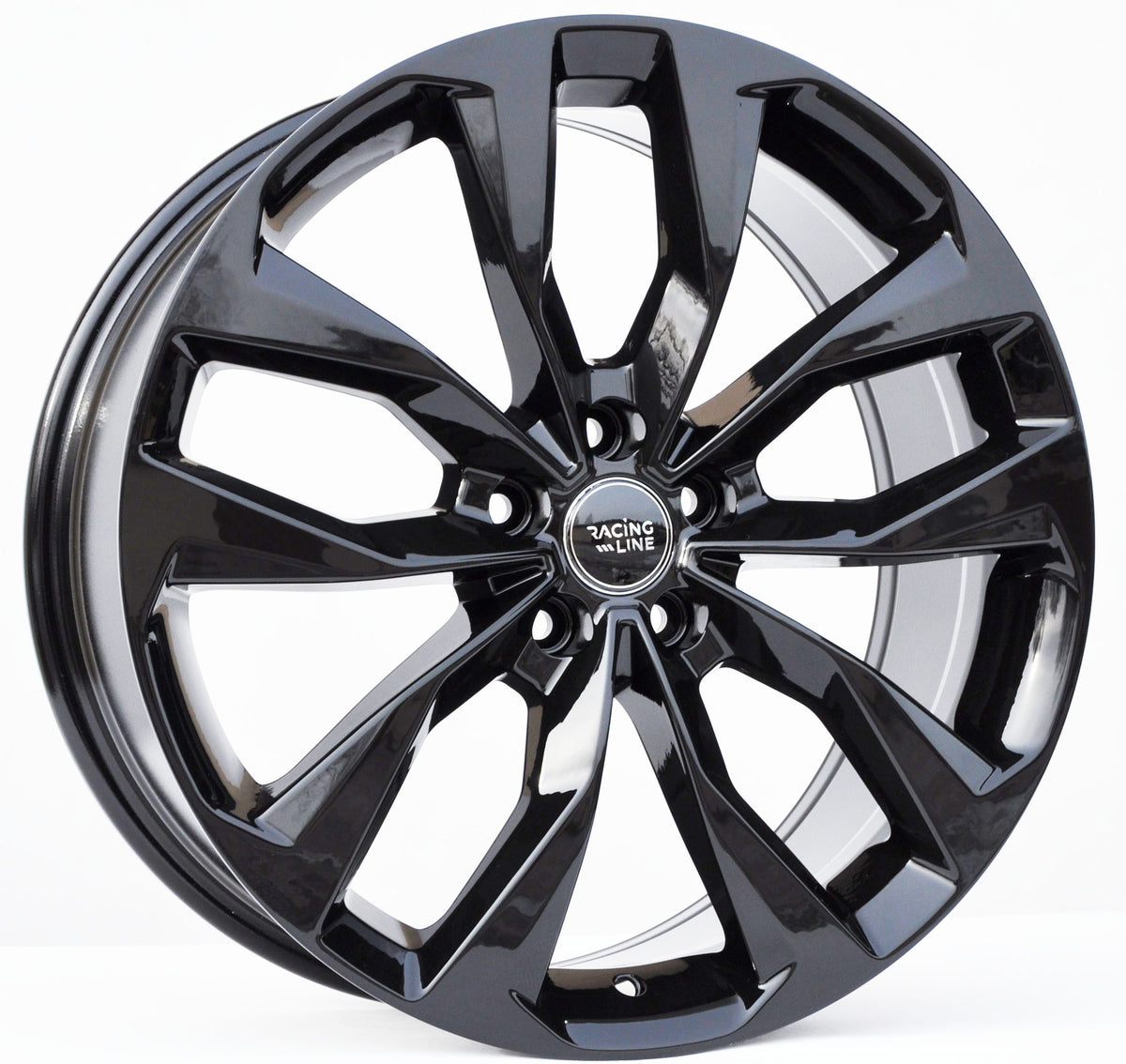 PDW 1144 Alufælge 19" 8J 5x108 ET45 – Blank sort perleeffekt (sæt á 4)