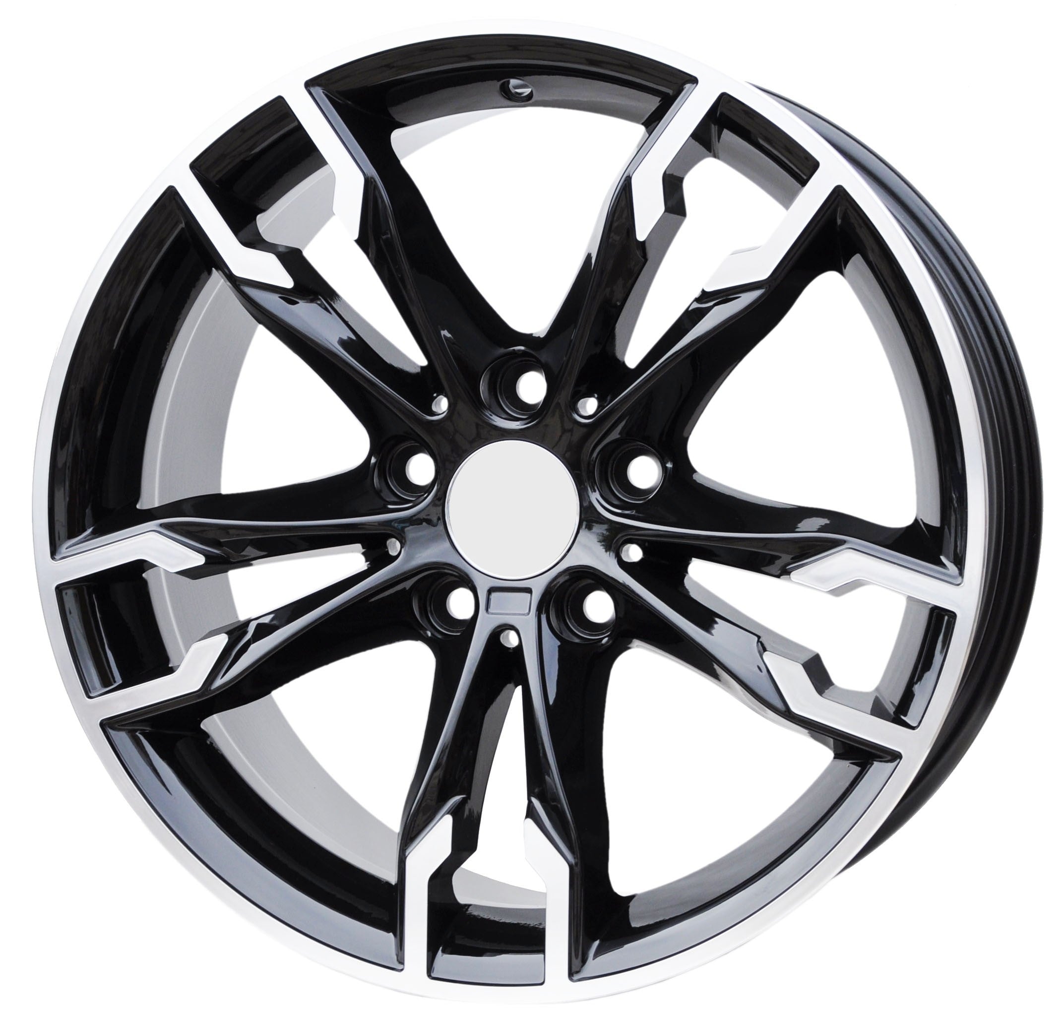 PDW 1257 Alufælge 17" 5x120 ET34 – Poleret/sort (sæt á 4)
