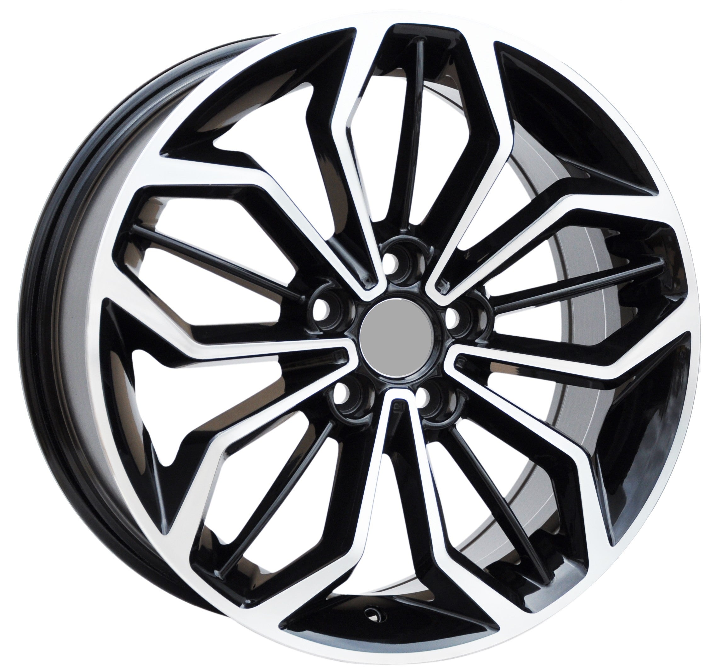 PDW 187/5433 Alufælge 19" 5x108 ET45 – Poleret/sort (sæt á 4)