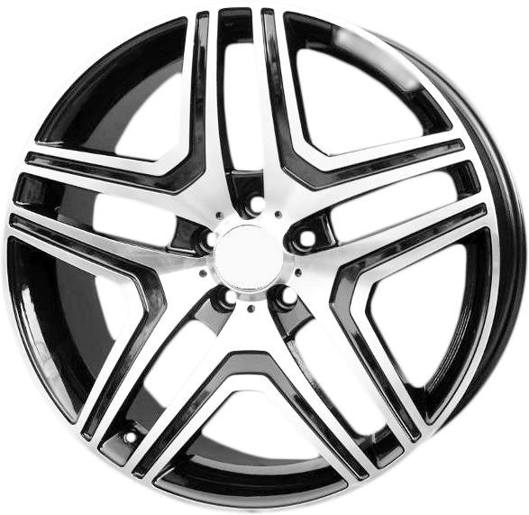 PDW 206/157 Alufælge 21" 5x112 ET46 – Poleret/sort (sæt á 4)
