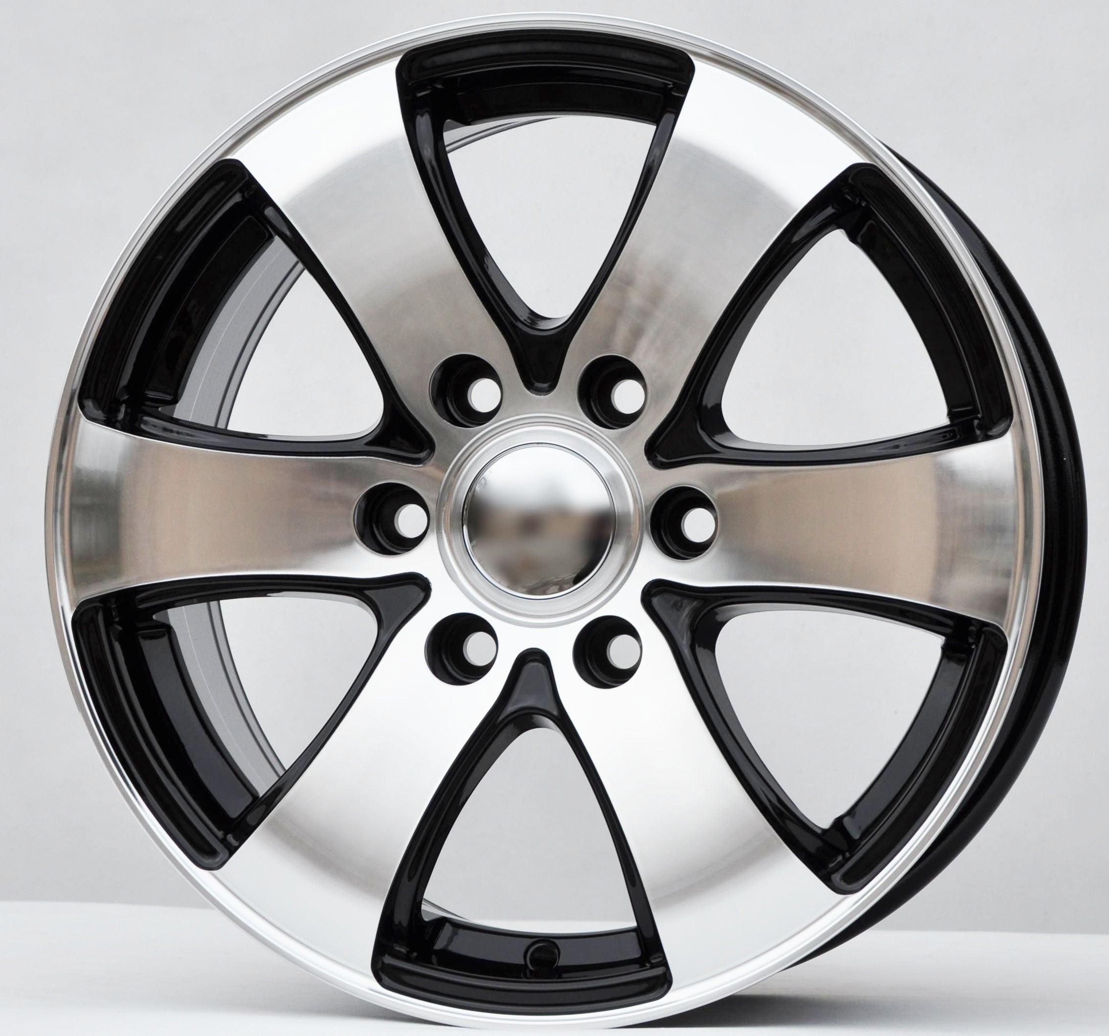 PDW 747 Alufælge 16" 6x130 ET55 – Poleret/sort (sæt á 4)