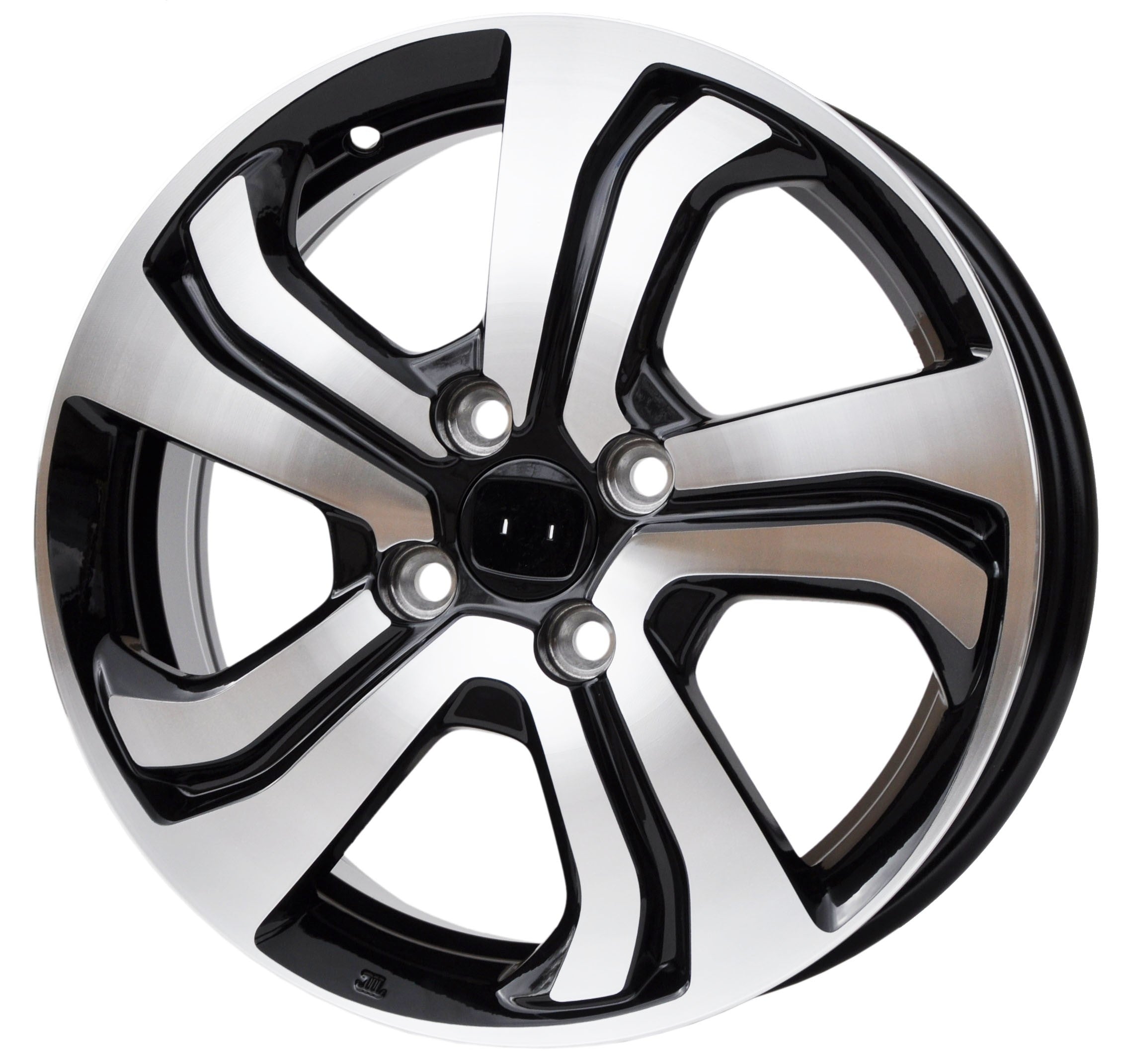 PDW 1236 Alufælge 15" 4x100 ET53 – Poleret/sort (sæt á 4)