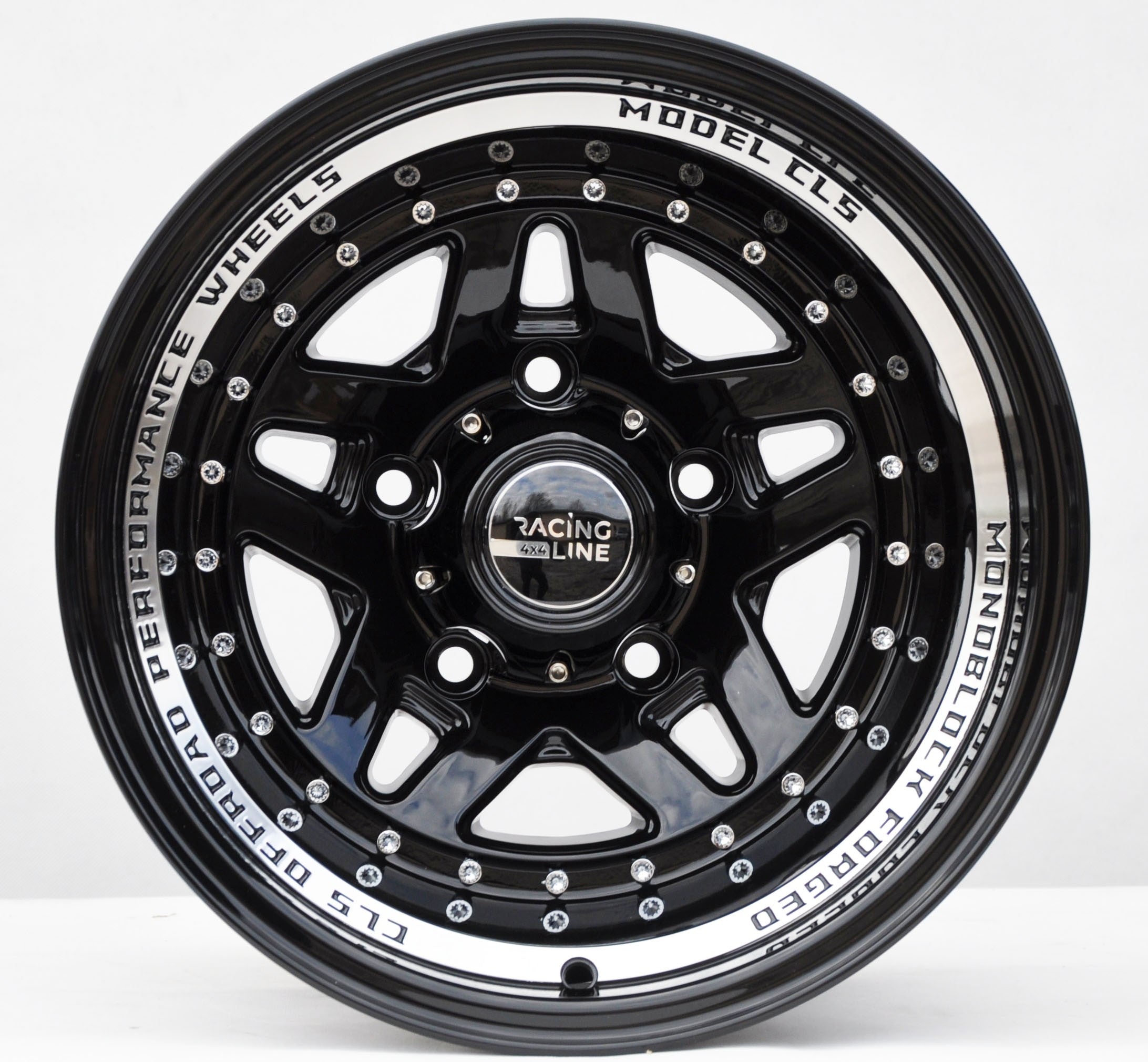 PDW 936 Alufælge 15" 5x139.7 ET-44 – Poleret/sort (sæt á 4)