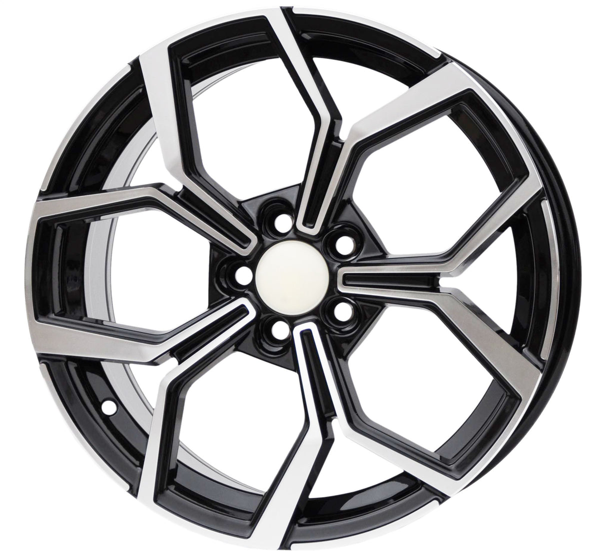 PDW 5952 Alufælge 18" 7,5J 5x112 ET40 – Poleret/sort pulverlakeret (sæt á 4)