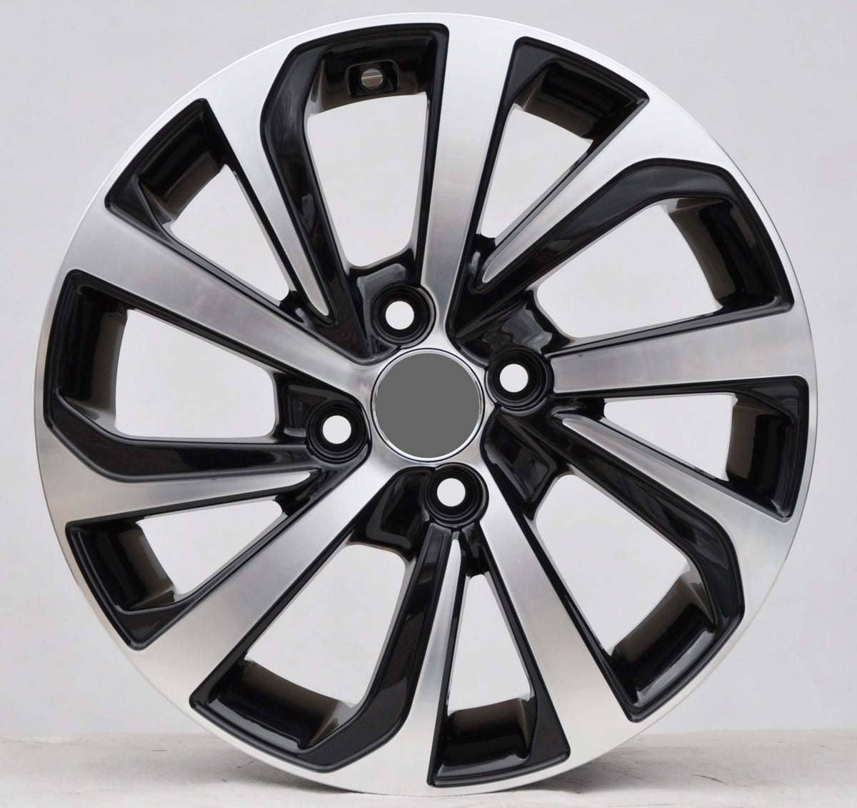 PDW 423/5429 Alufælge 16" 4x100 ET48 – Poleret/sort (sæt á 4)