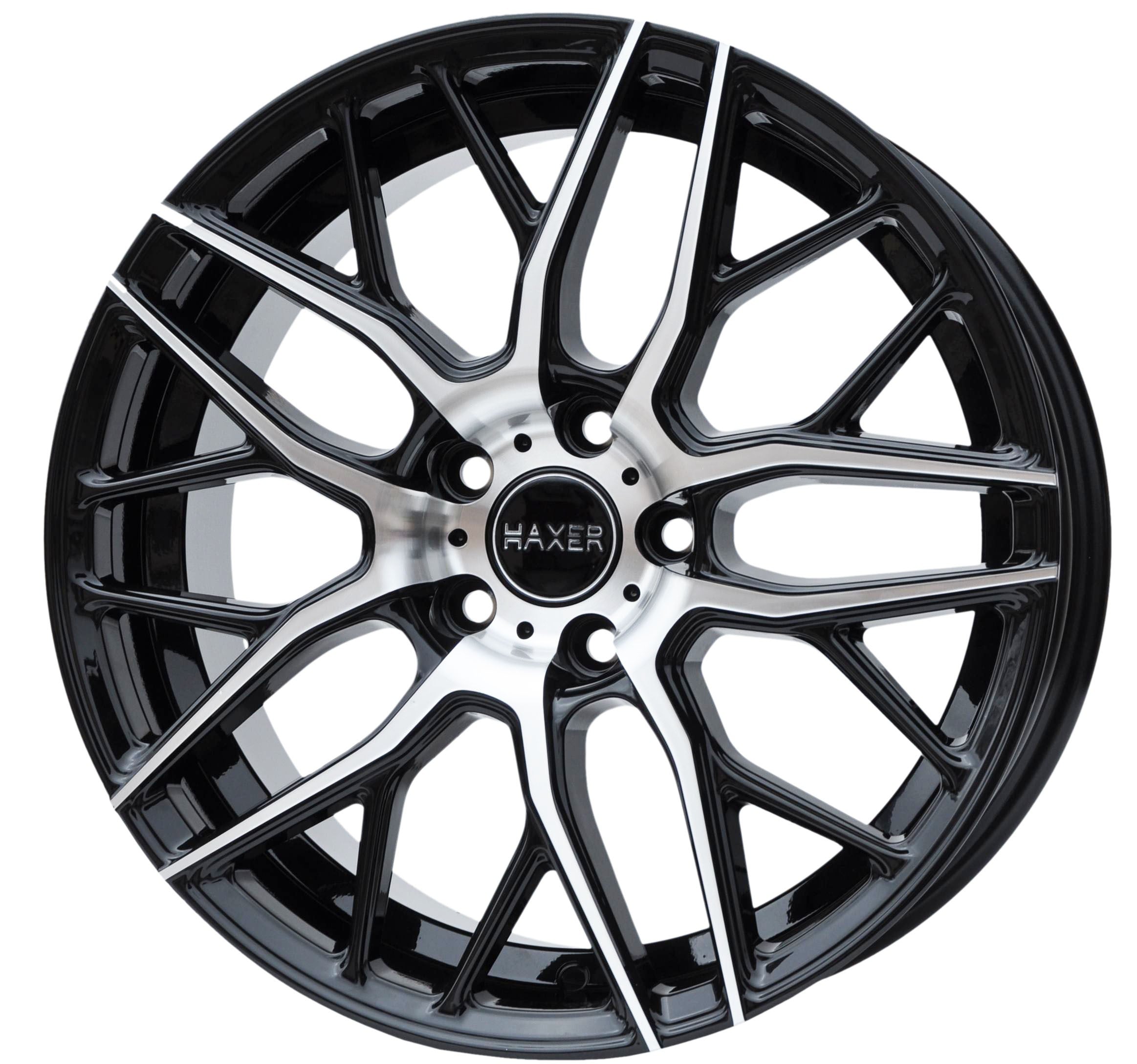 Haxer HX038 Alufælge 18" 5x112 ET45 – Poleret/sort (sæt á 4)