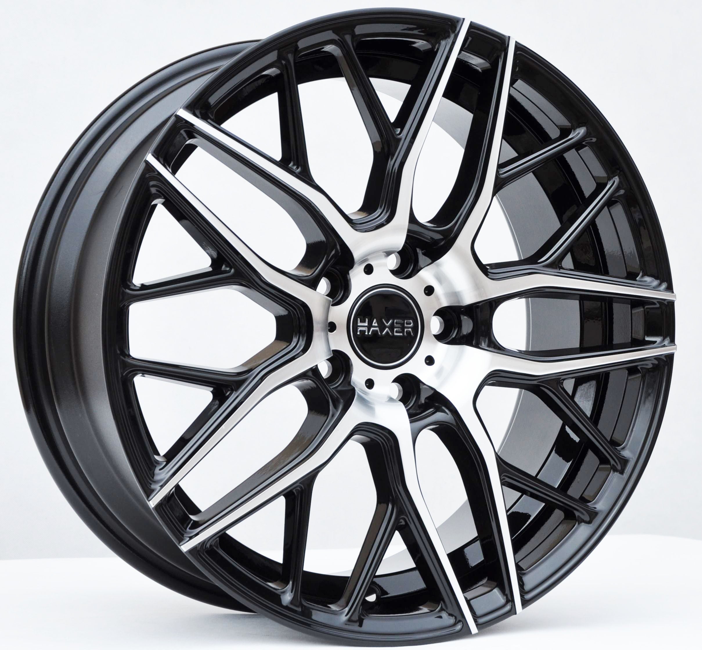 Haxer HX038 Alufælge 18" 5x112 ET45 – Poleret/sort (sæt á 4)