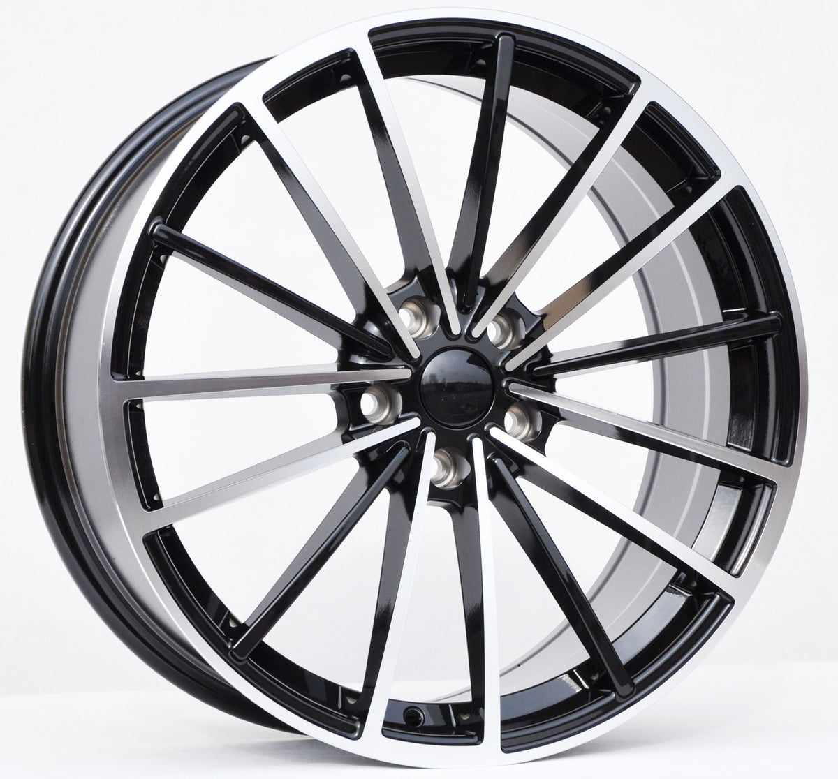 PDW 0383 Alufælge 19" 5x112 ET45 – Poleret/sort (sæt á 4)